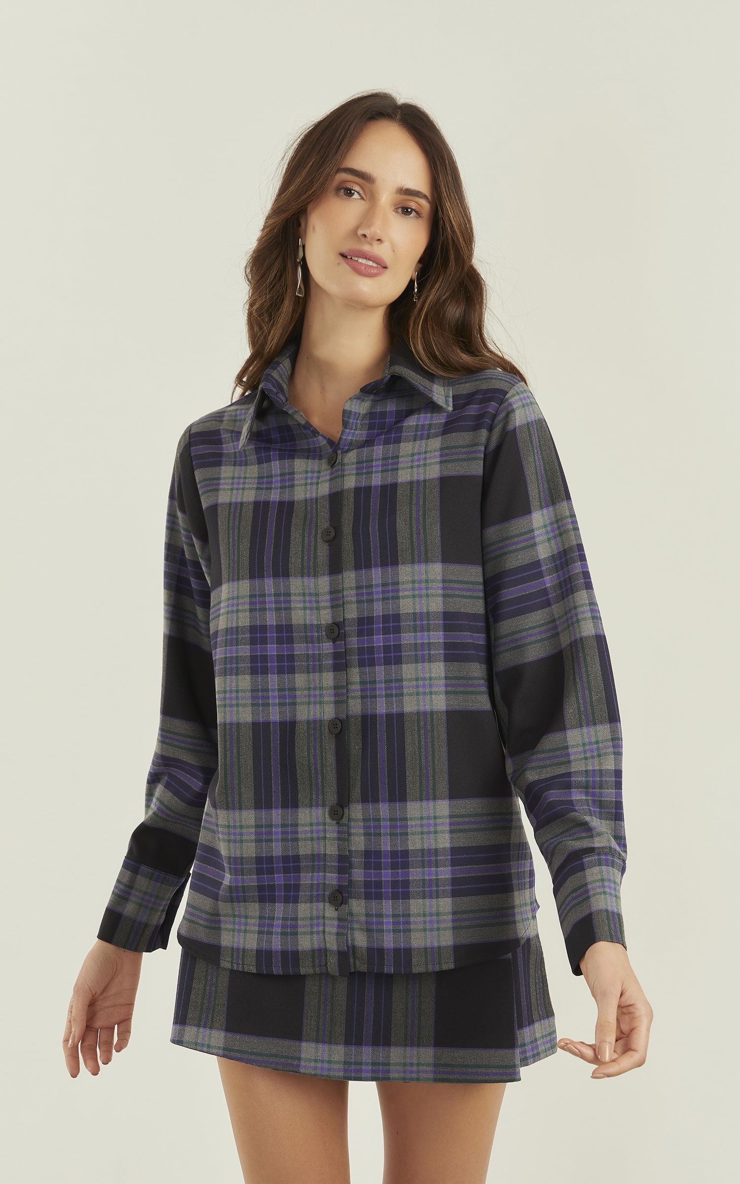 Camisa Chess Oversized Preto