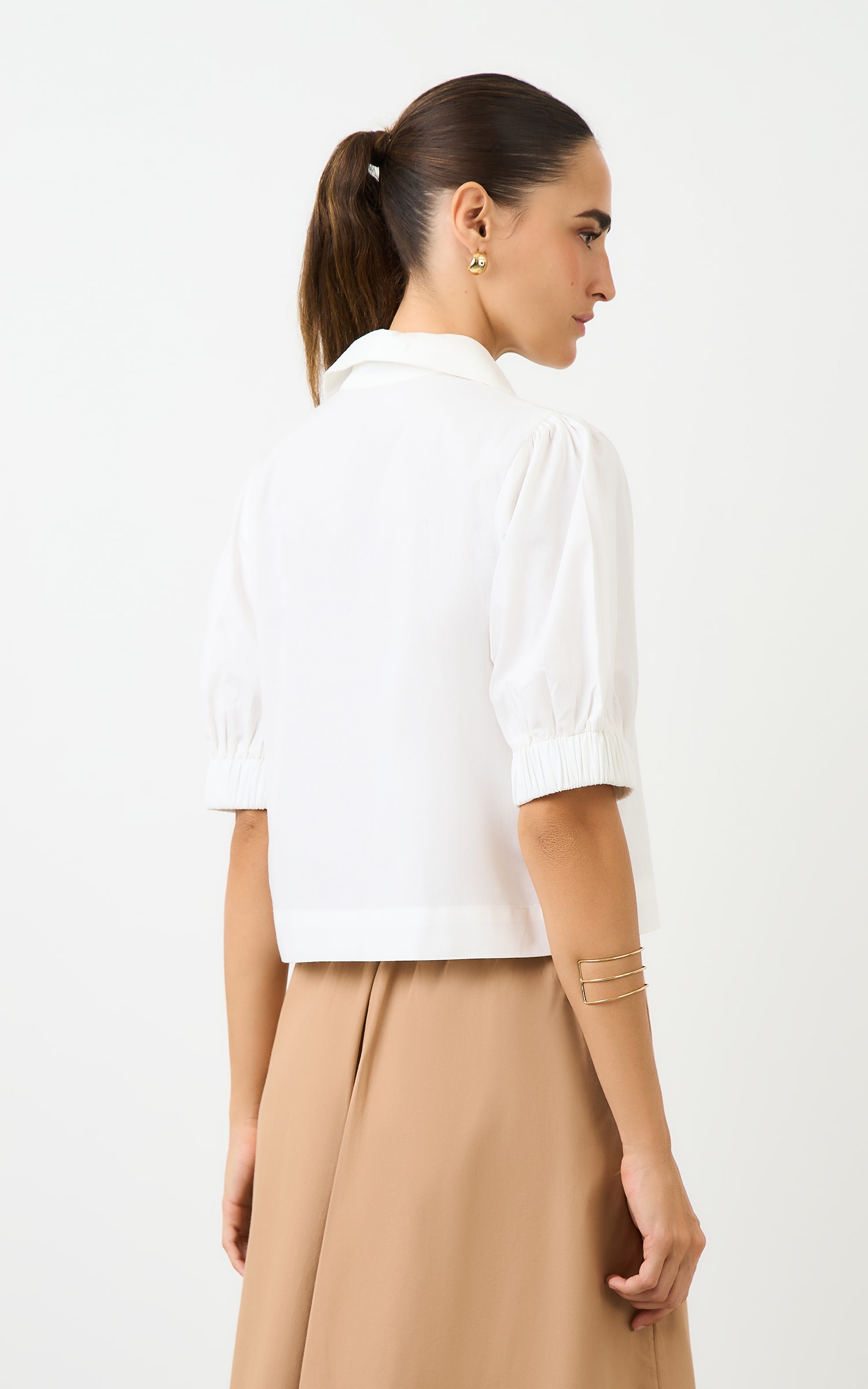 Camisa Cropped Chateau Off White