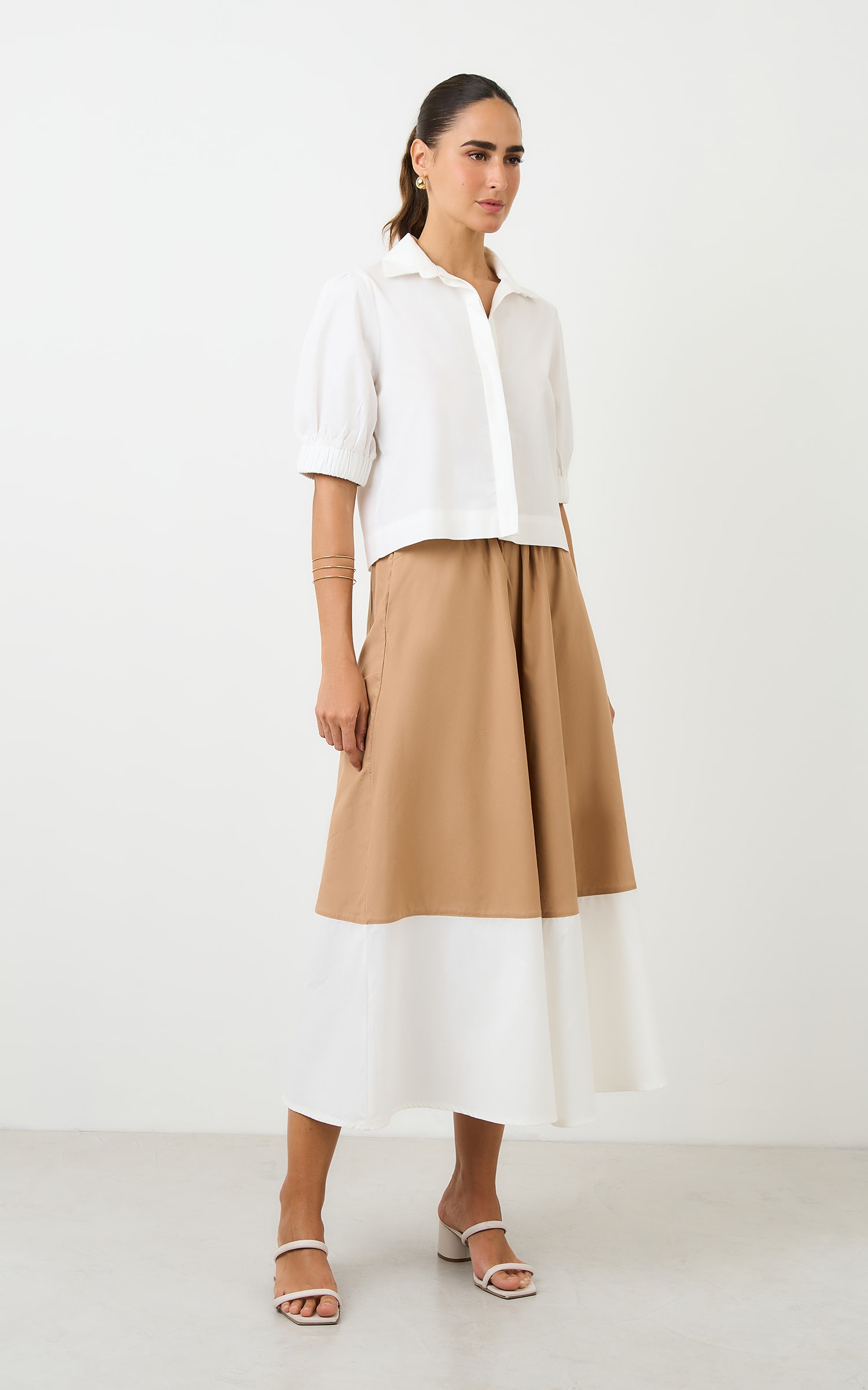 Camisa Cropped Chateau Off White