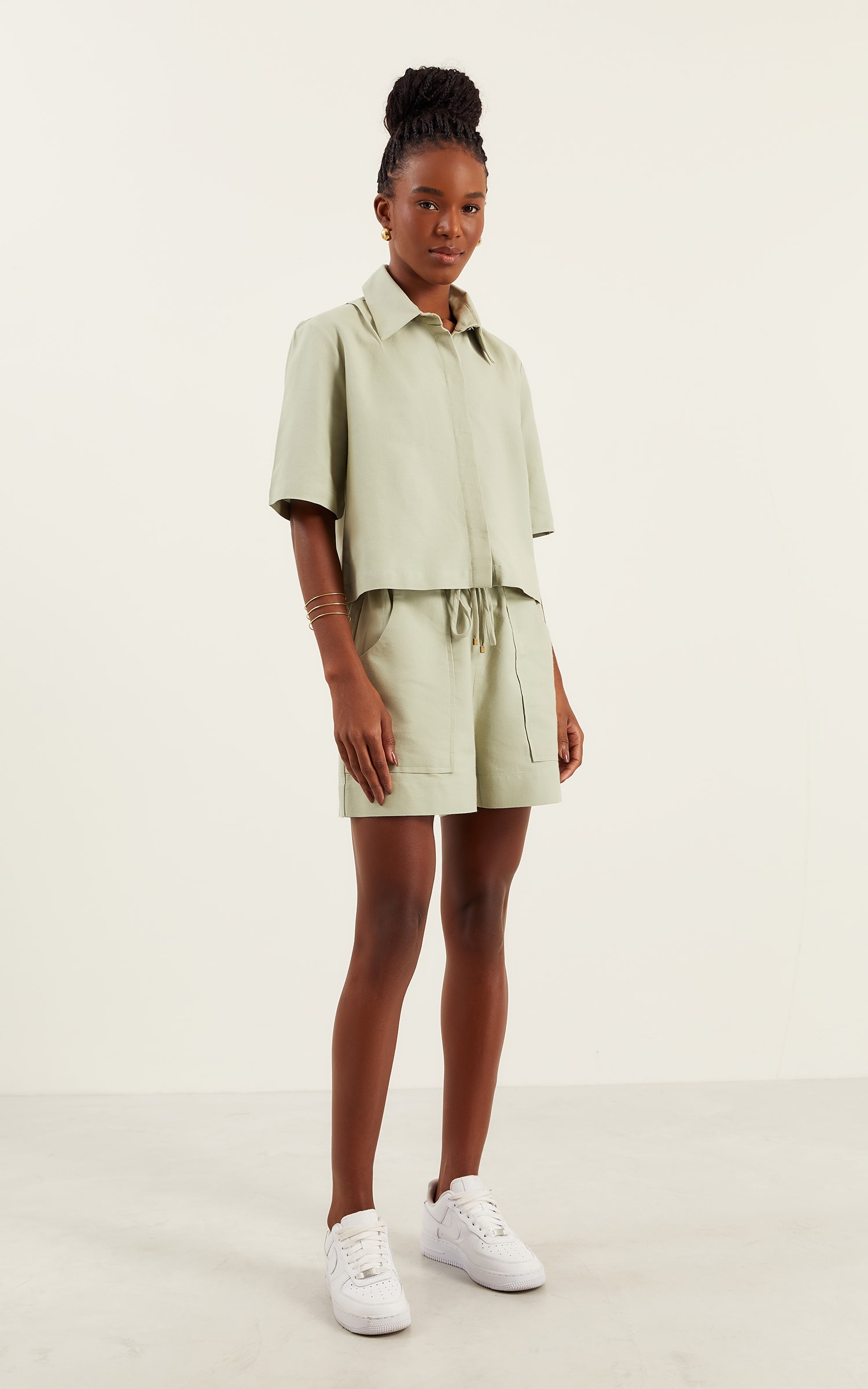 Camisa Cropped Fresh Avocado
