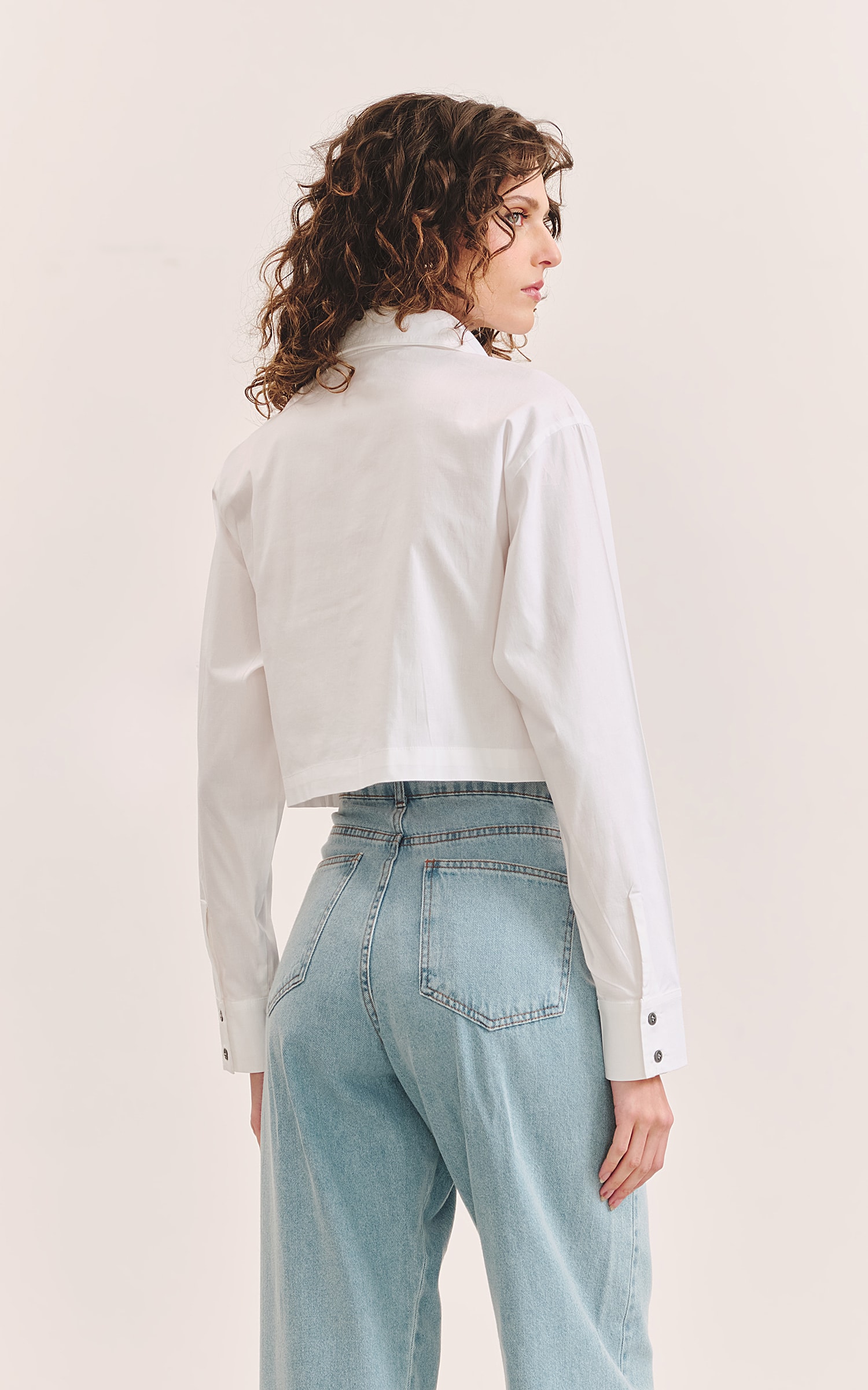 Camisa Cropped Social Off White