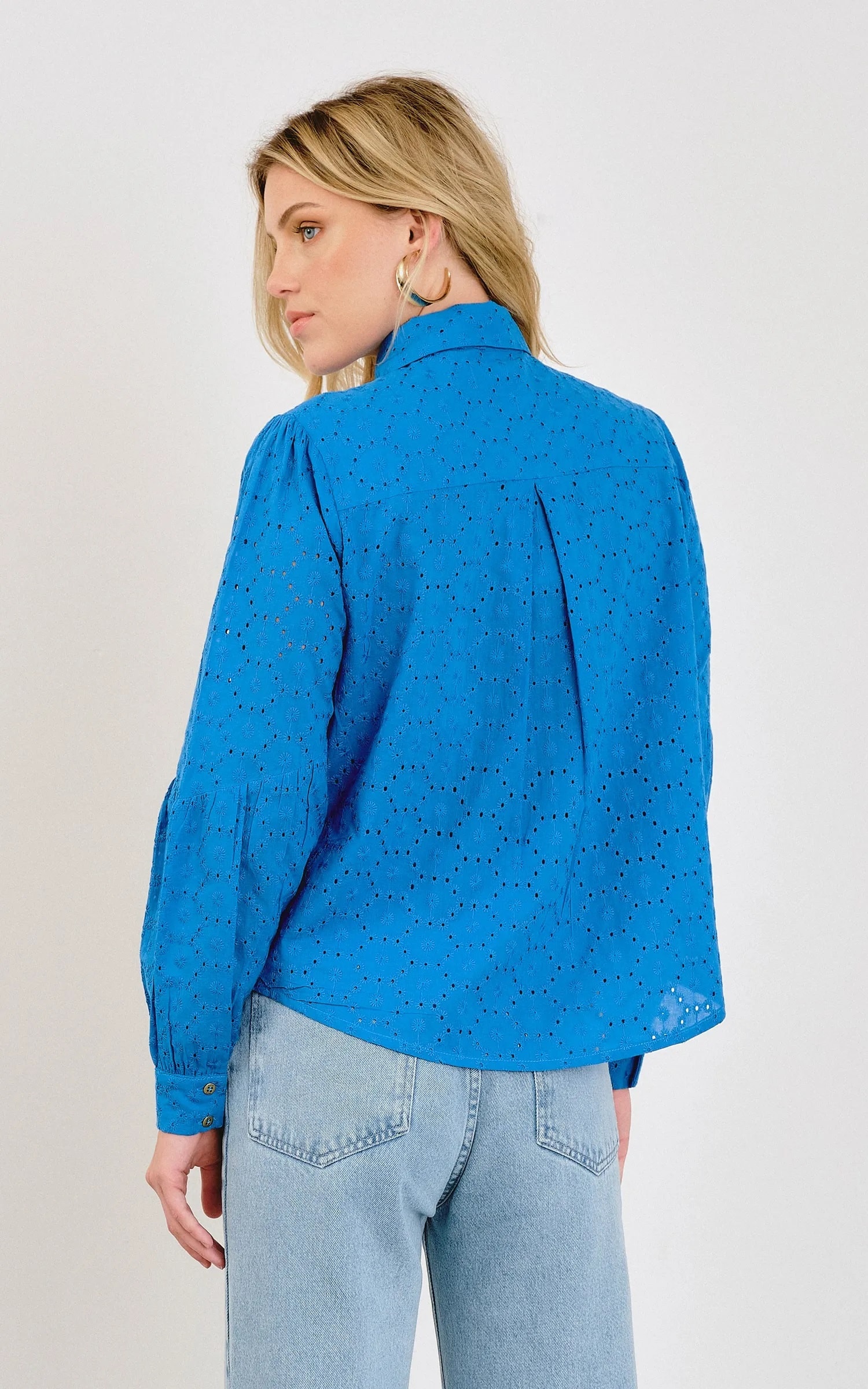 Camisa Flower Azul