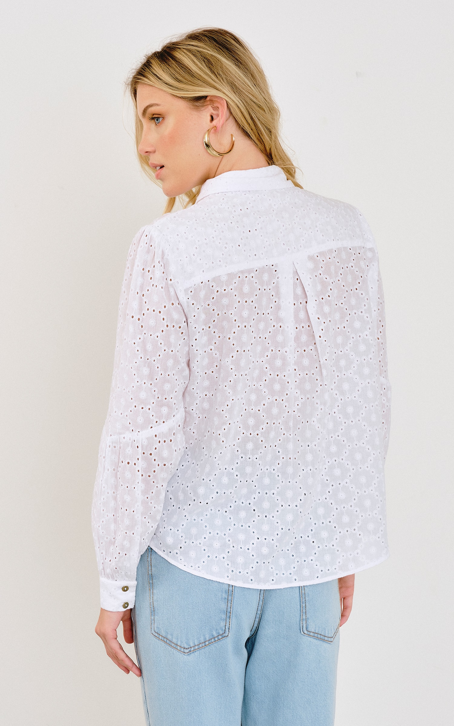 Camisa Flower Off White