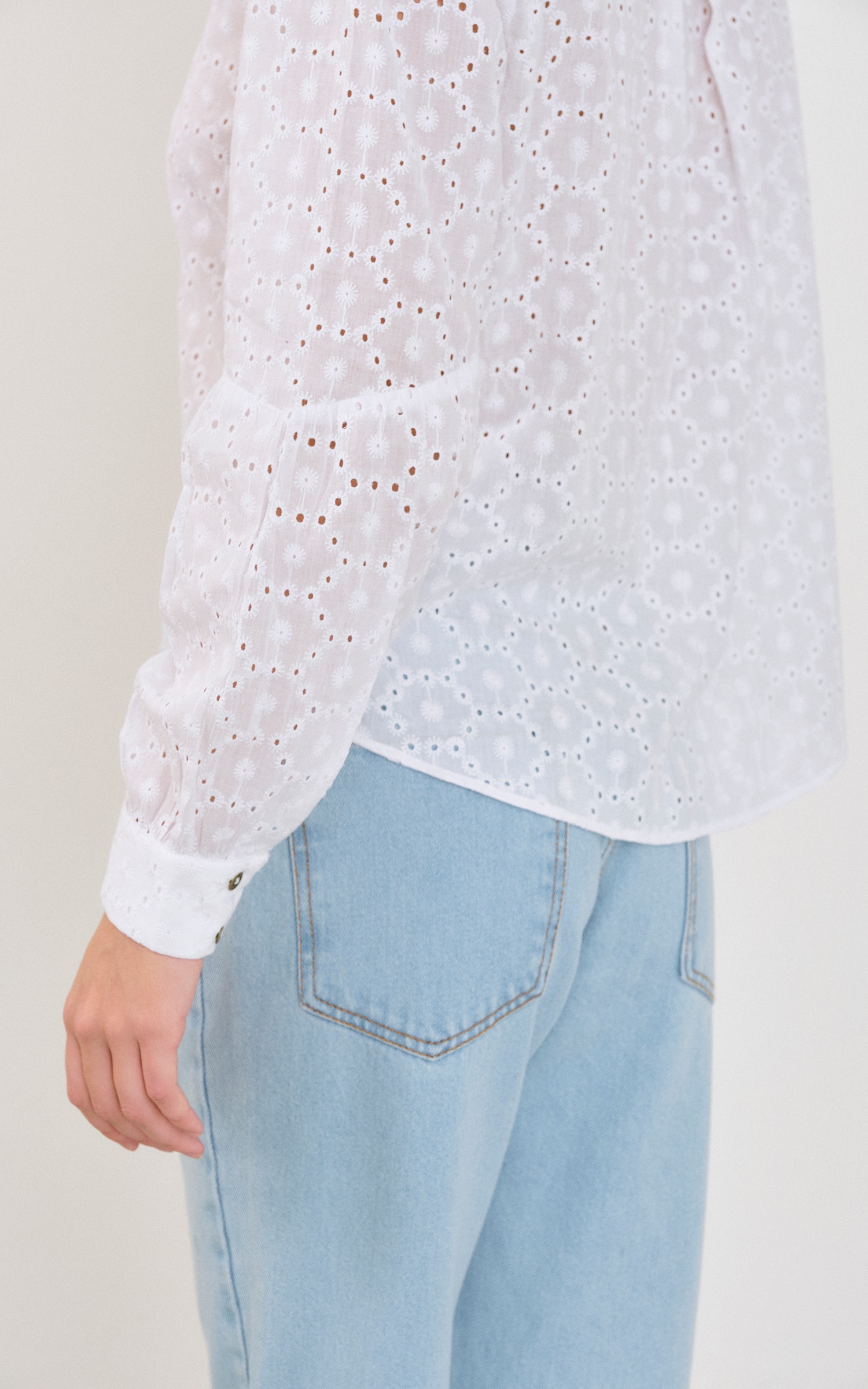 Camisa Flower Off White
