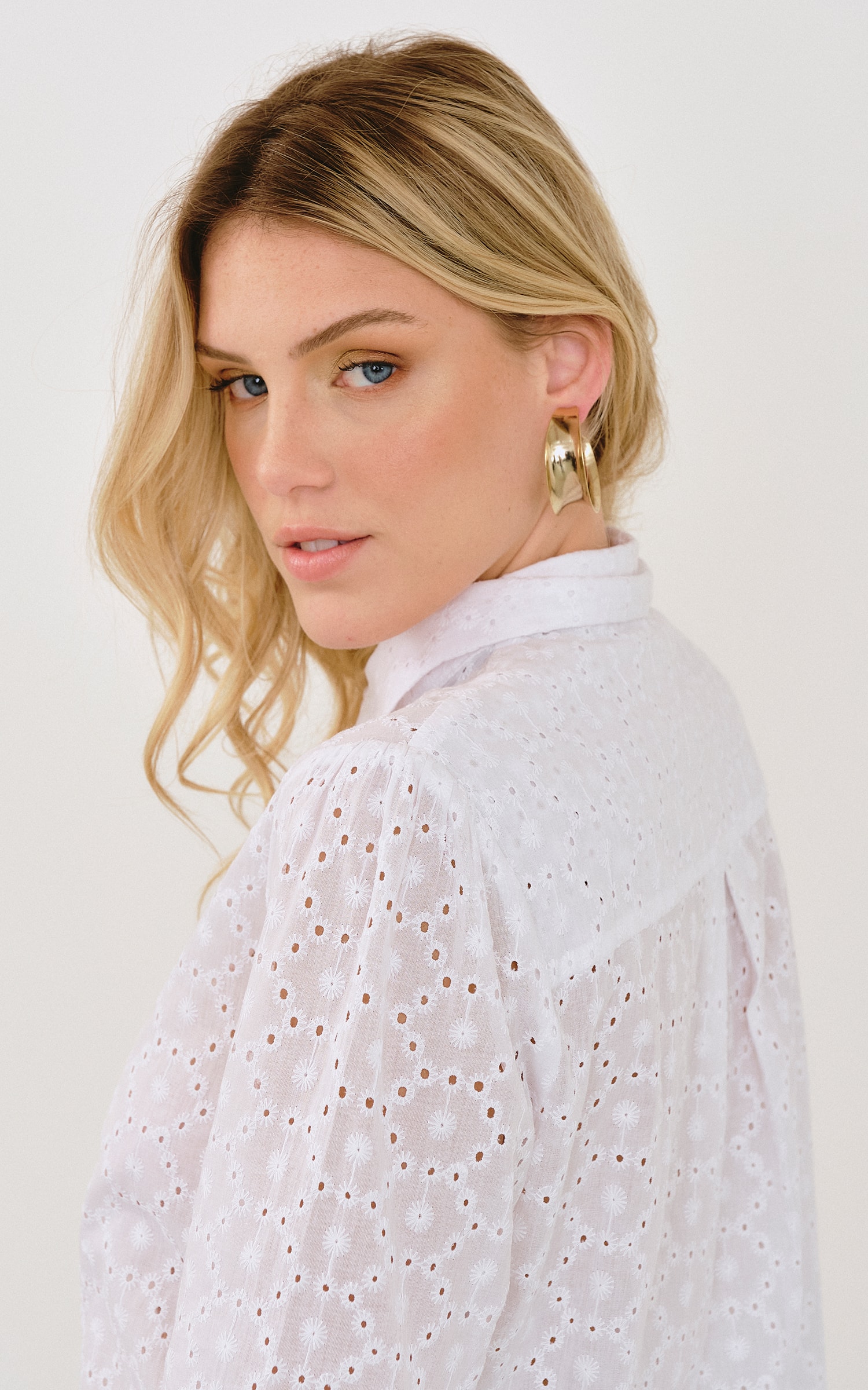 Camisa Flower Off White