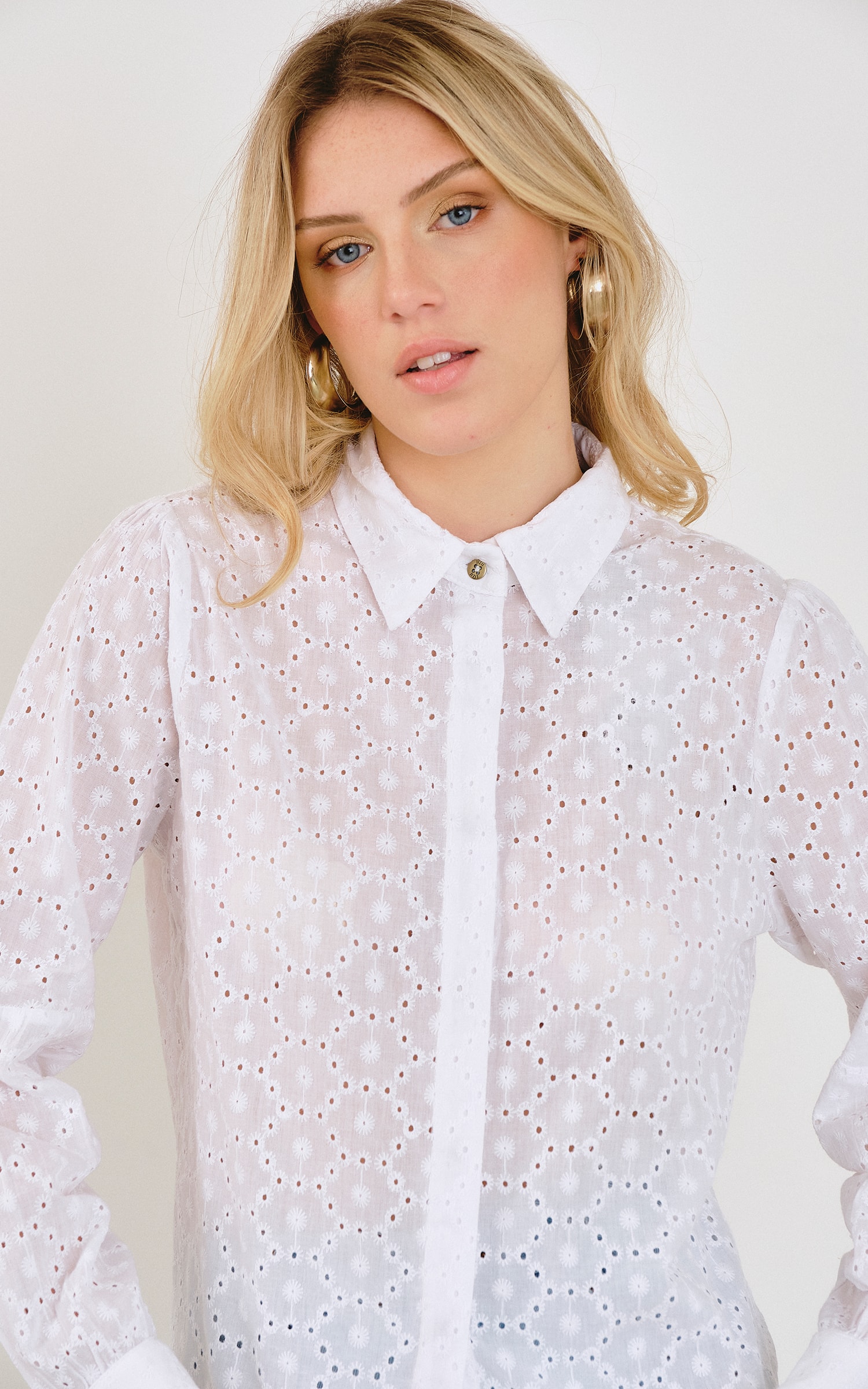 Camisa Flower Off White