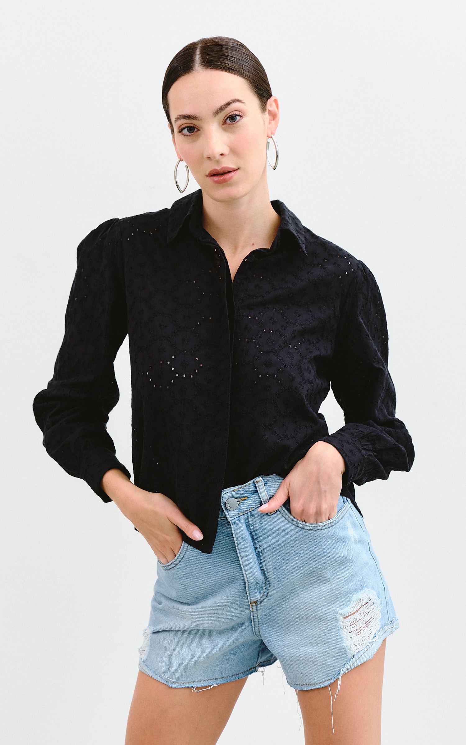 Camisa Flower Preto