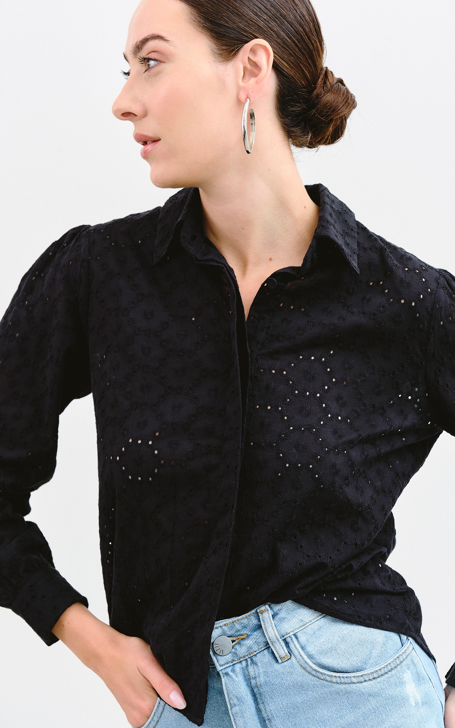 Camisa Flower Preto