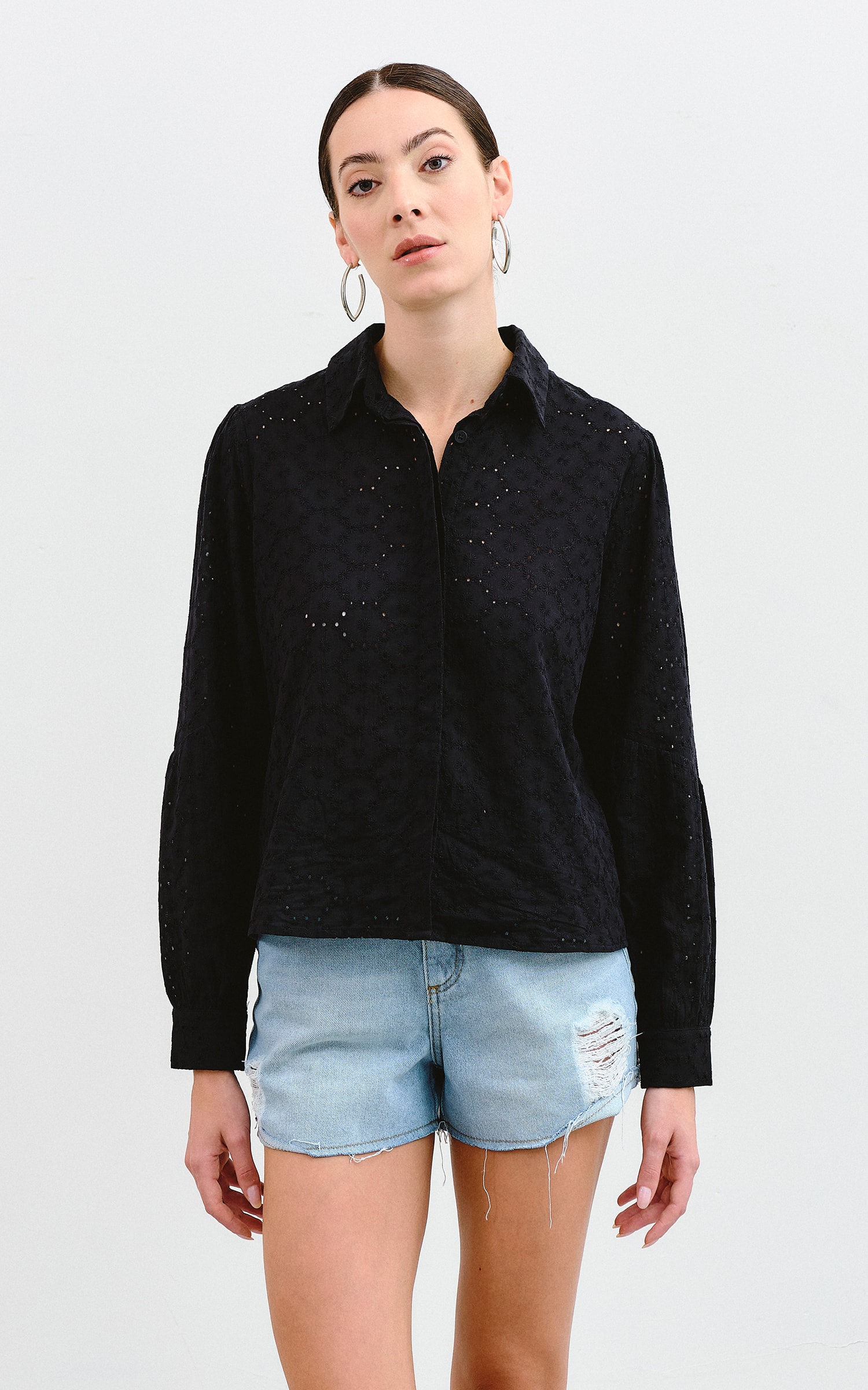 Camisa Flower Preto