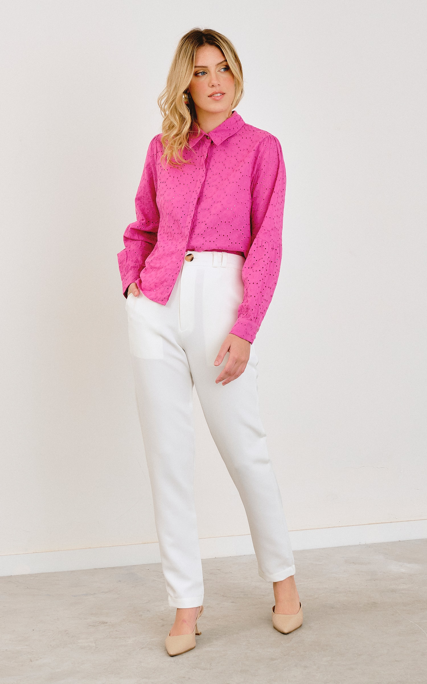 Camisa Flower Rosa