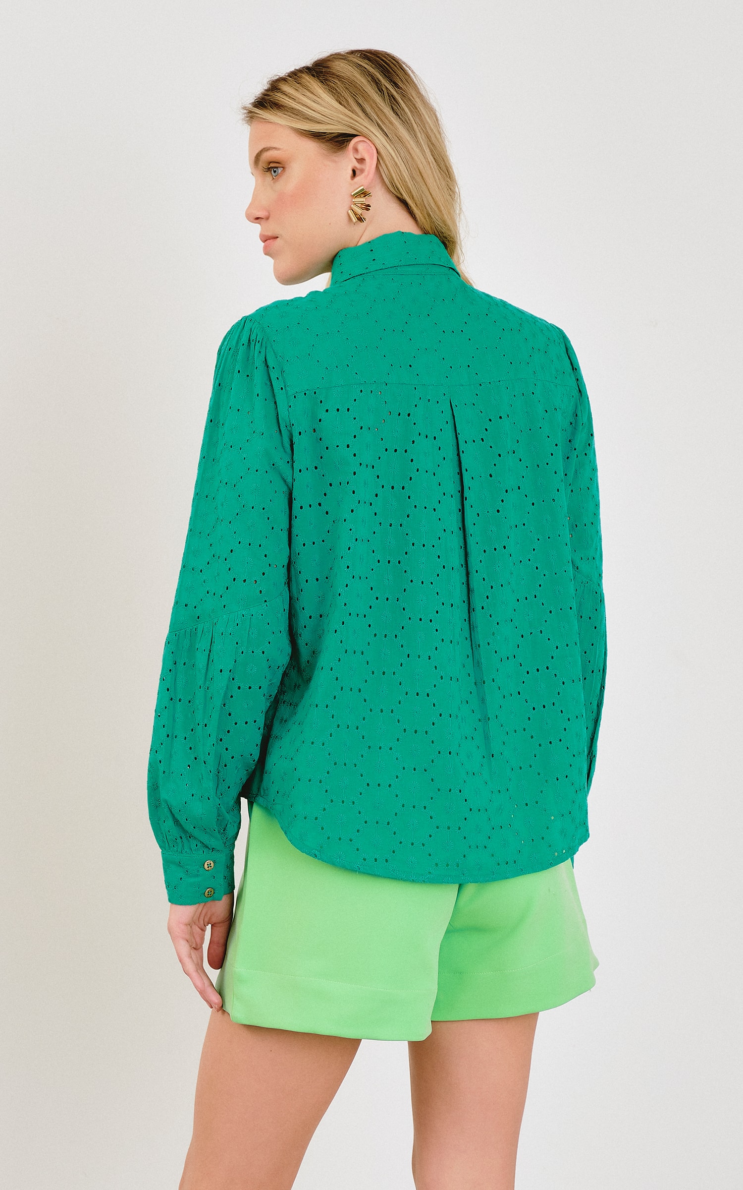 Camisa Flower Verde