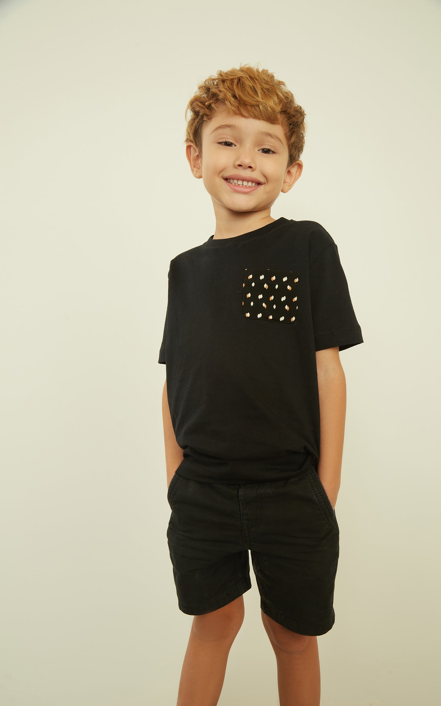 Camisa Infantil Celeste Preto