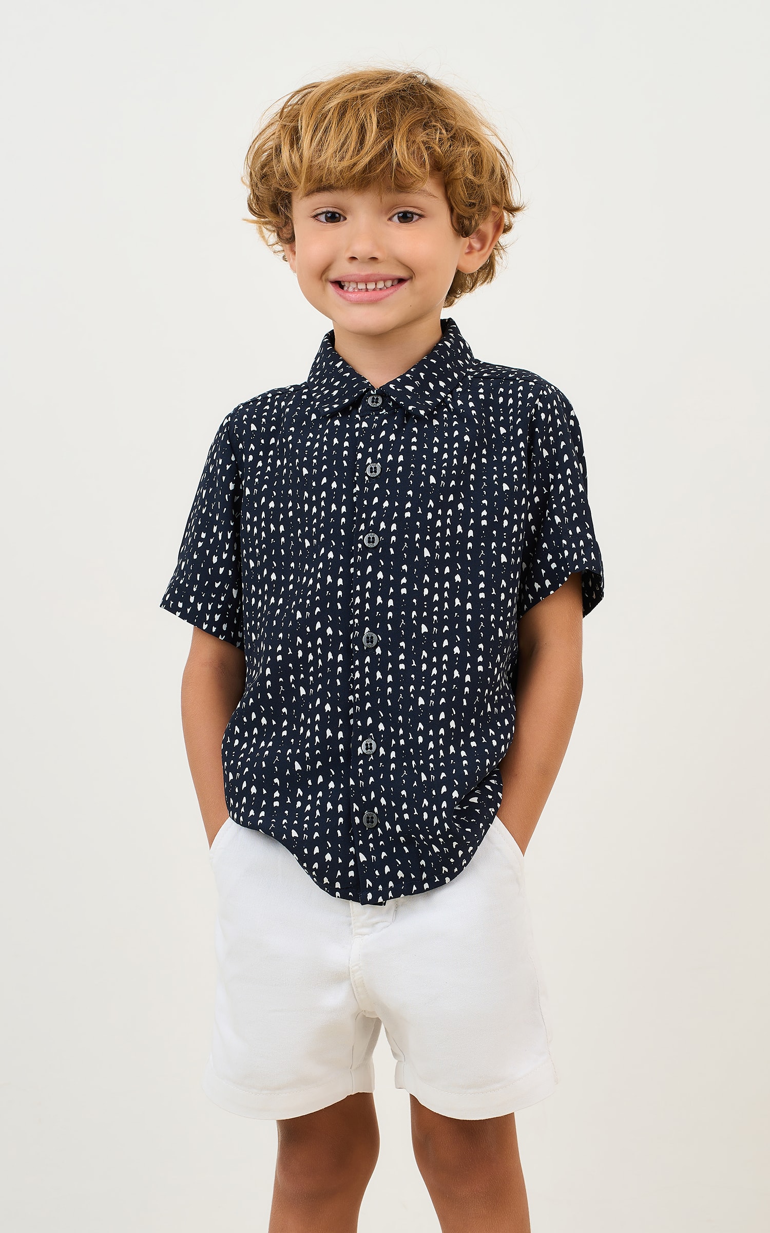 Camisa Infantil New Glow Marinho