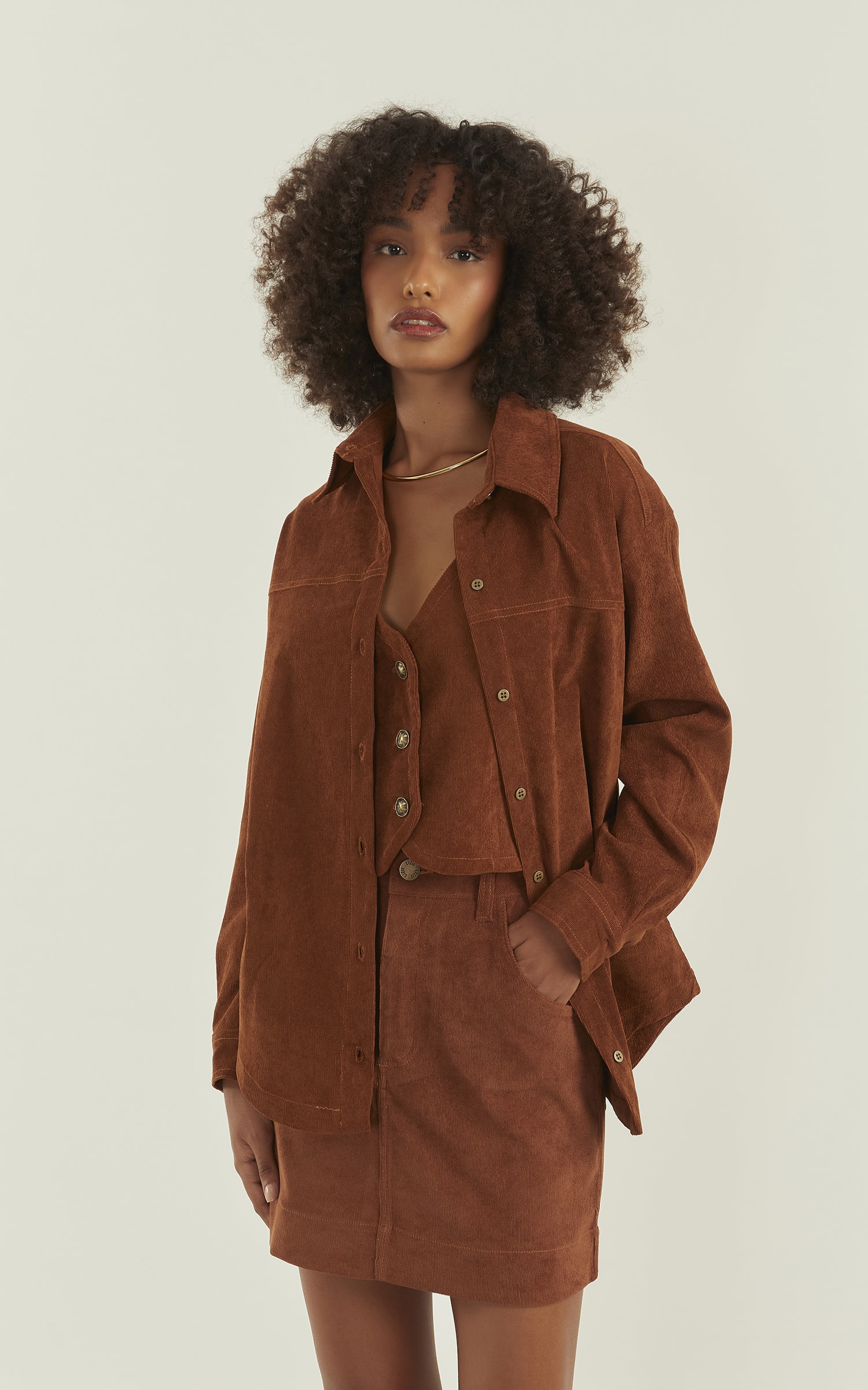 Camisa Jade Caramelo