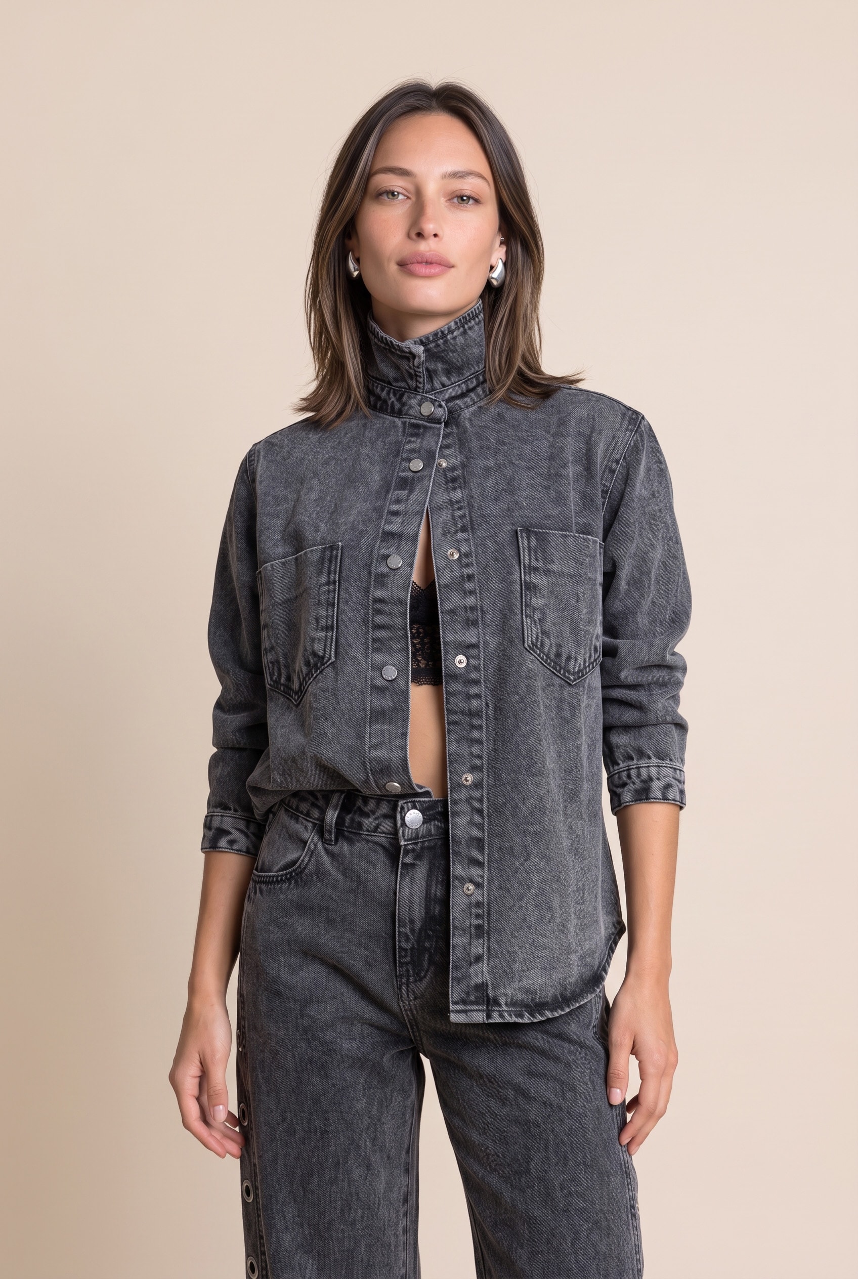 Camisa Jeans Eletric Jeans Black