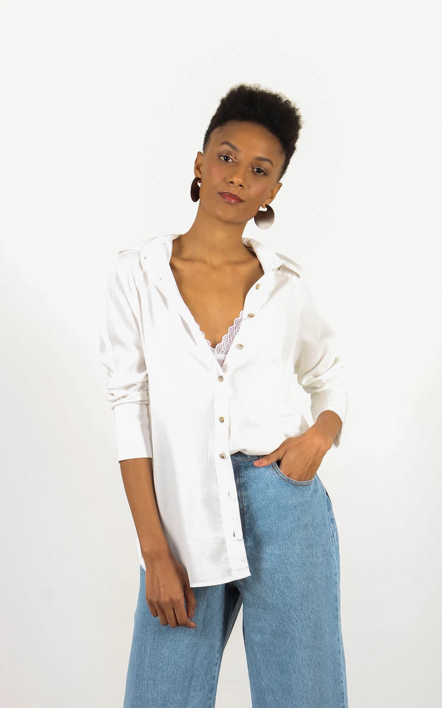 Camisa Lavanda Off White