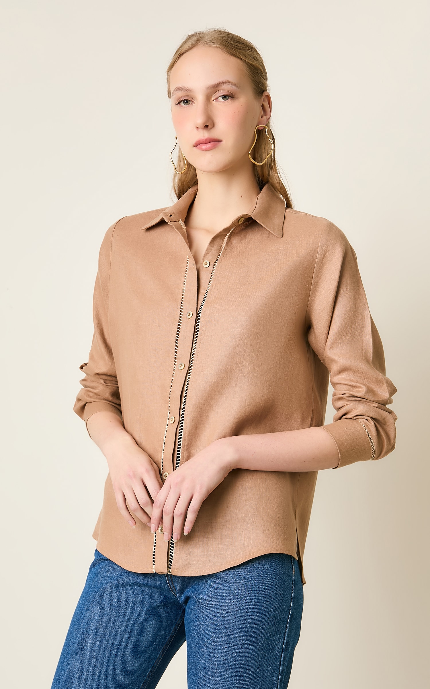 Camisa Linho Kind Caqui