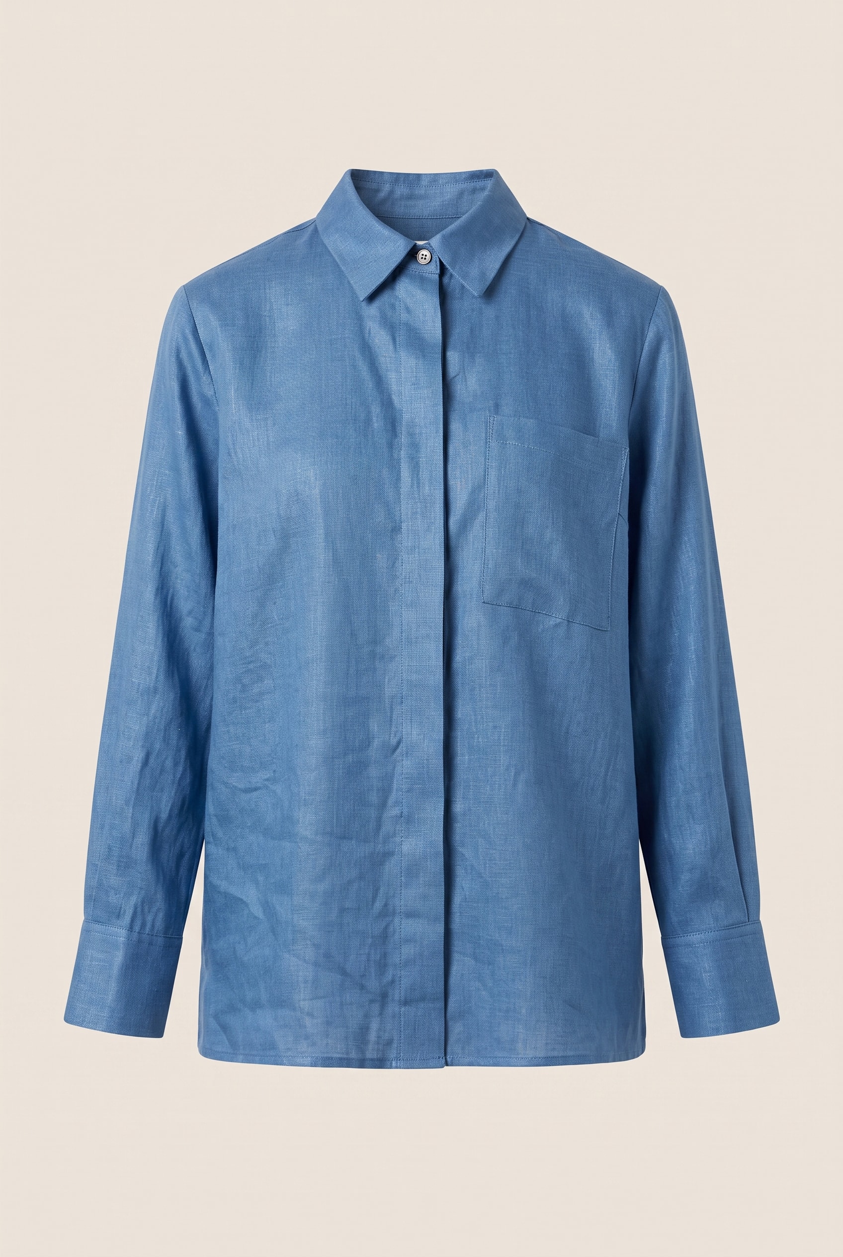 Camisa Linho Lust Azul Mykonos