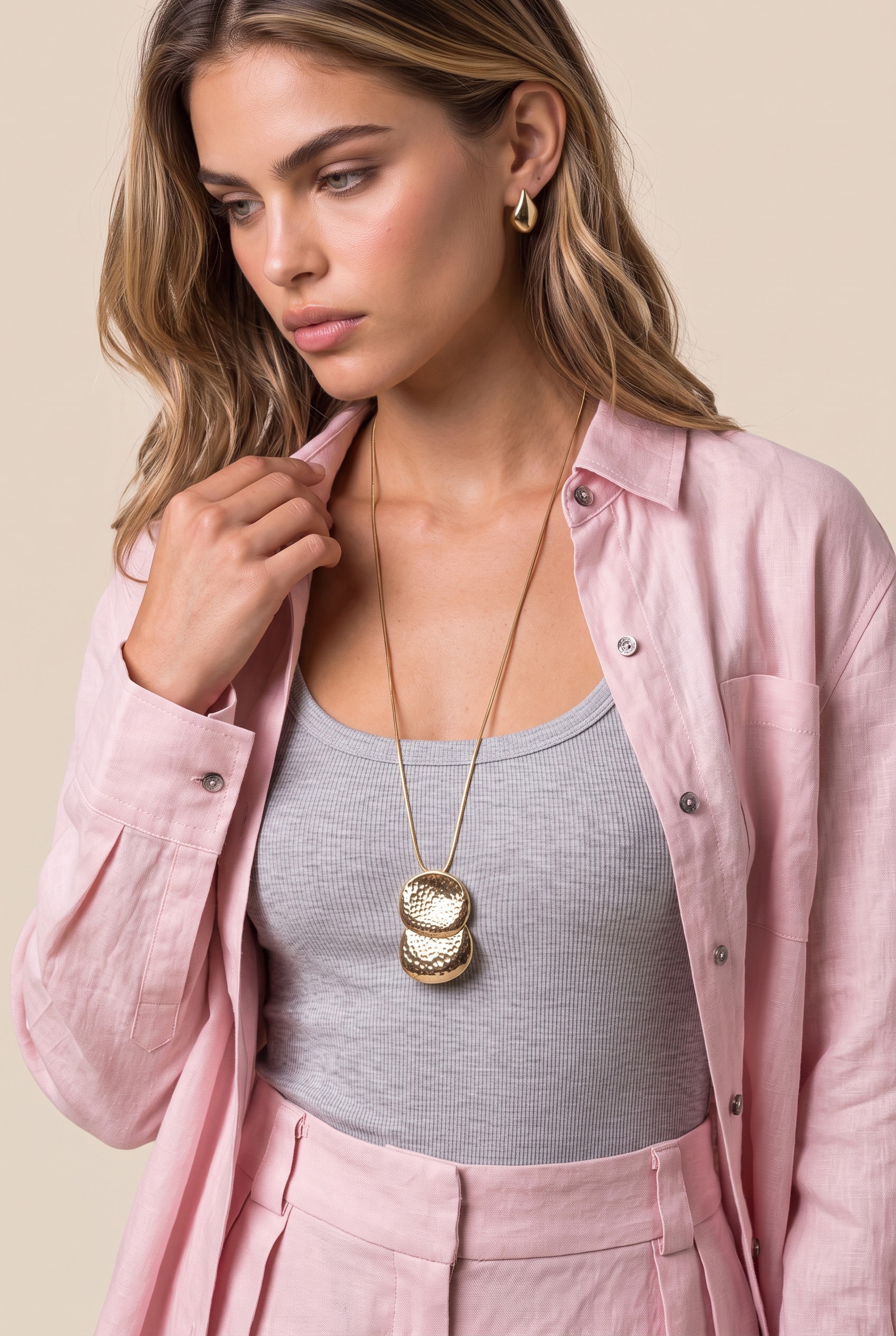 Camisa Linho Lust Baby Pink