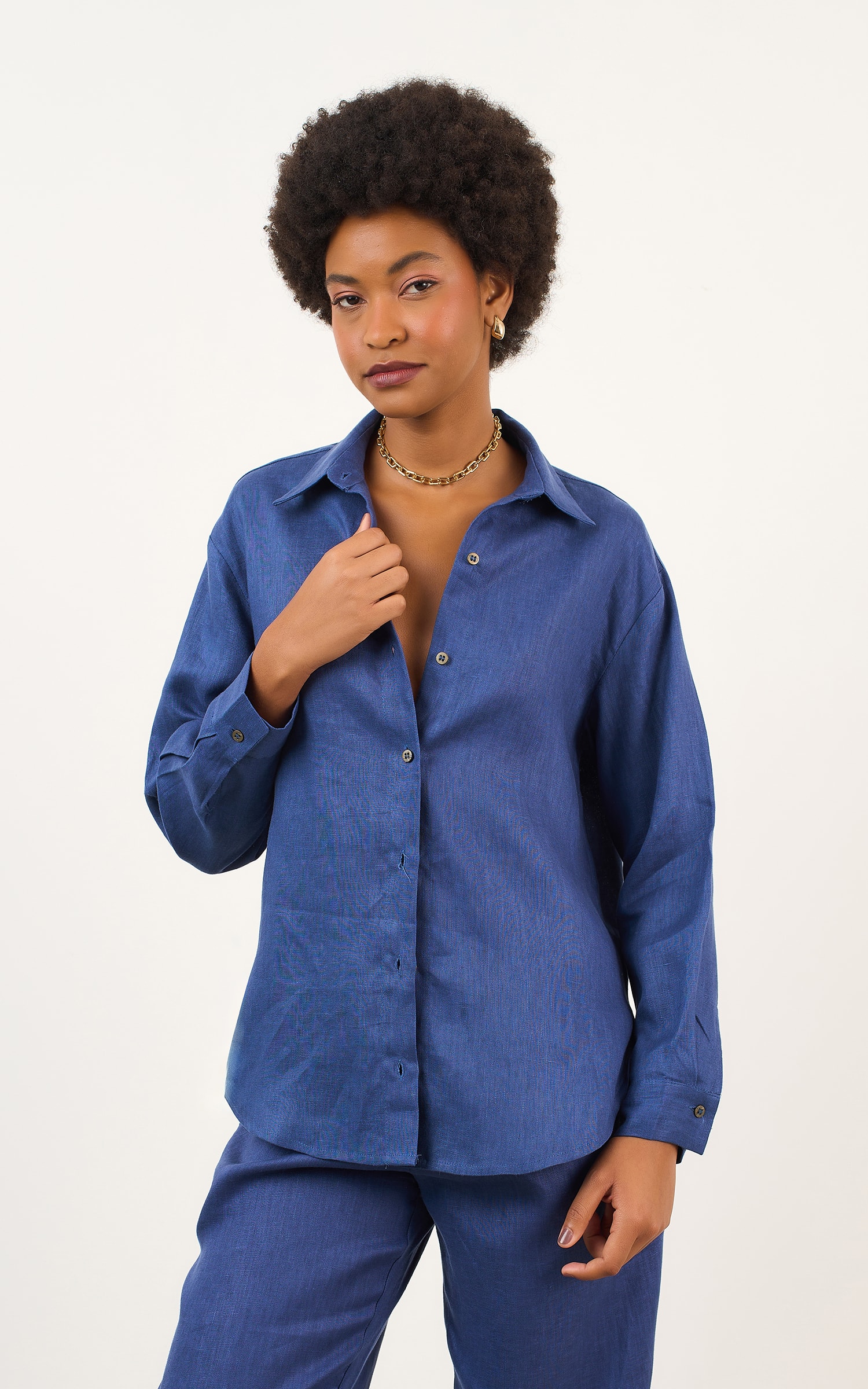 Camisa Linho Mam Marinho