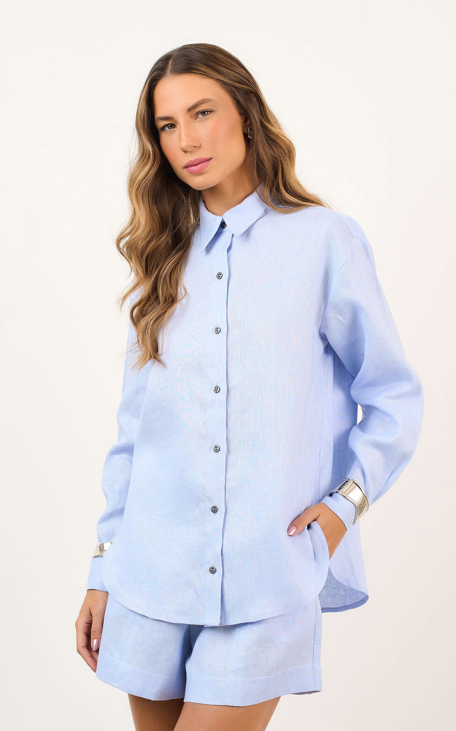 Camisa Linho Mam Nuvem