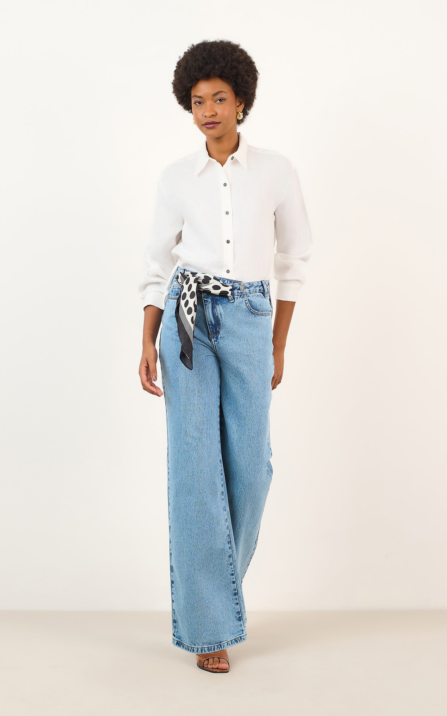 Camisa Linho Mam Off White