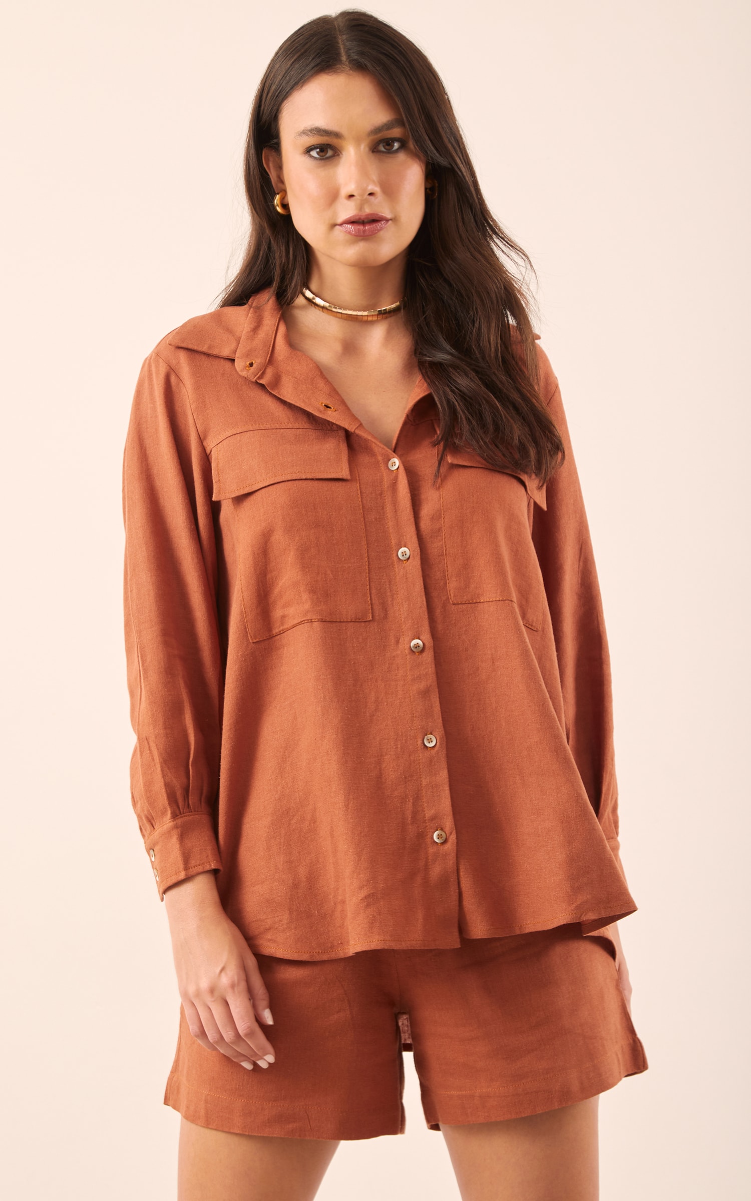 Camisa Lunar Caramelo