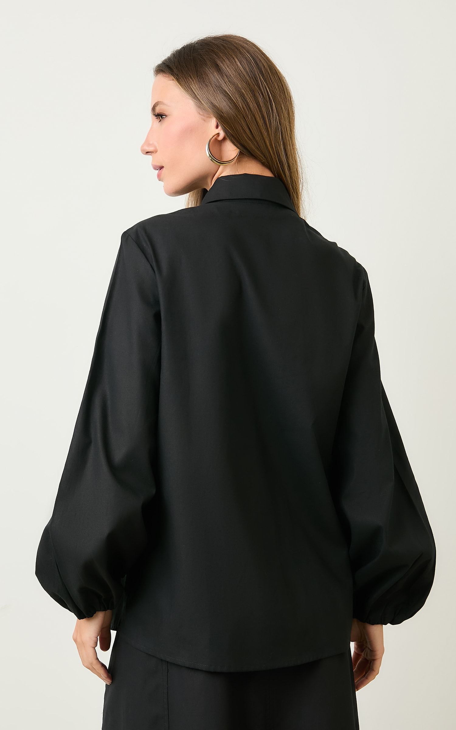 Camisa Manga Balone Mayer Preto