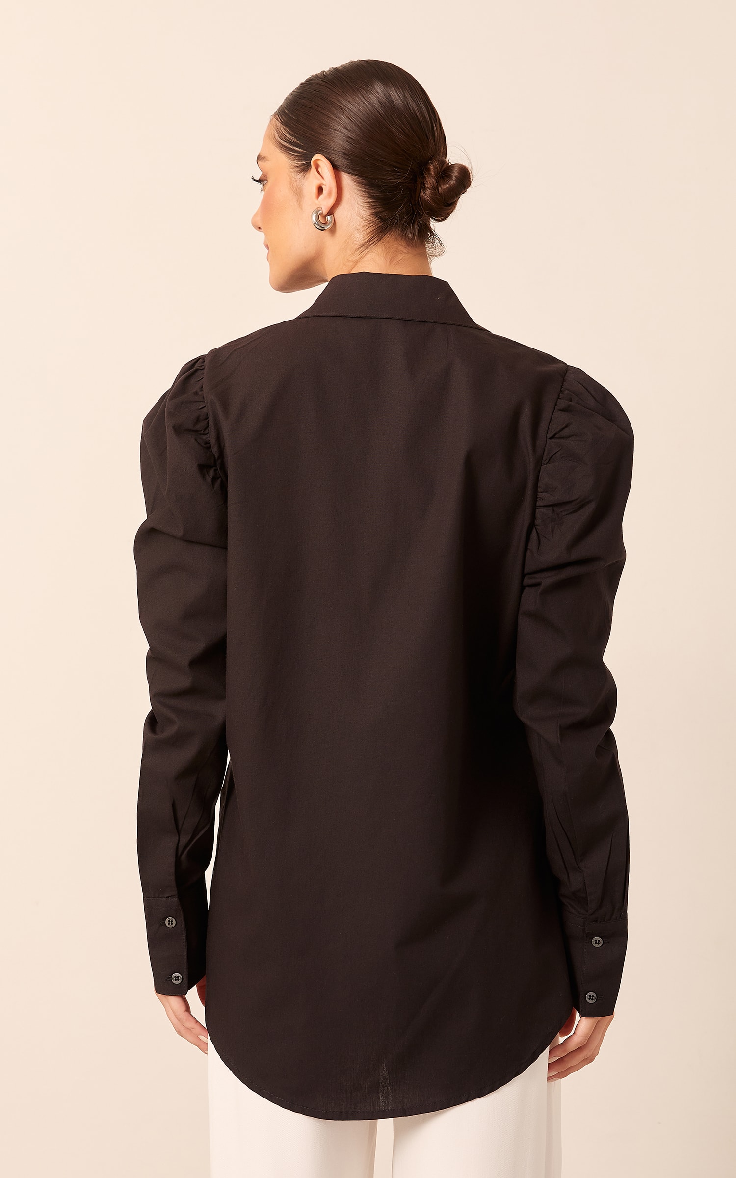 Camisa Manga Bufante Preto