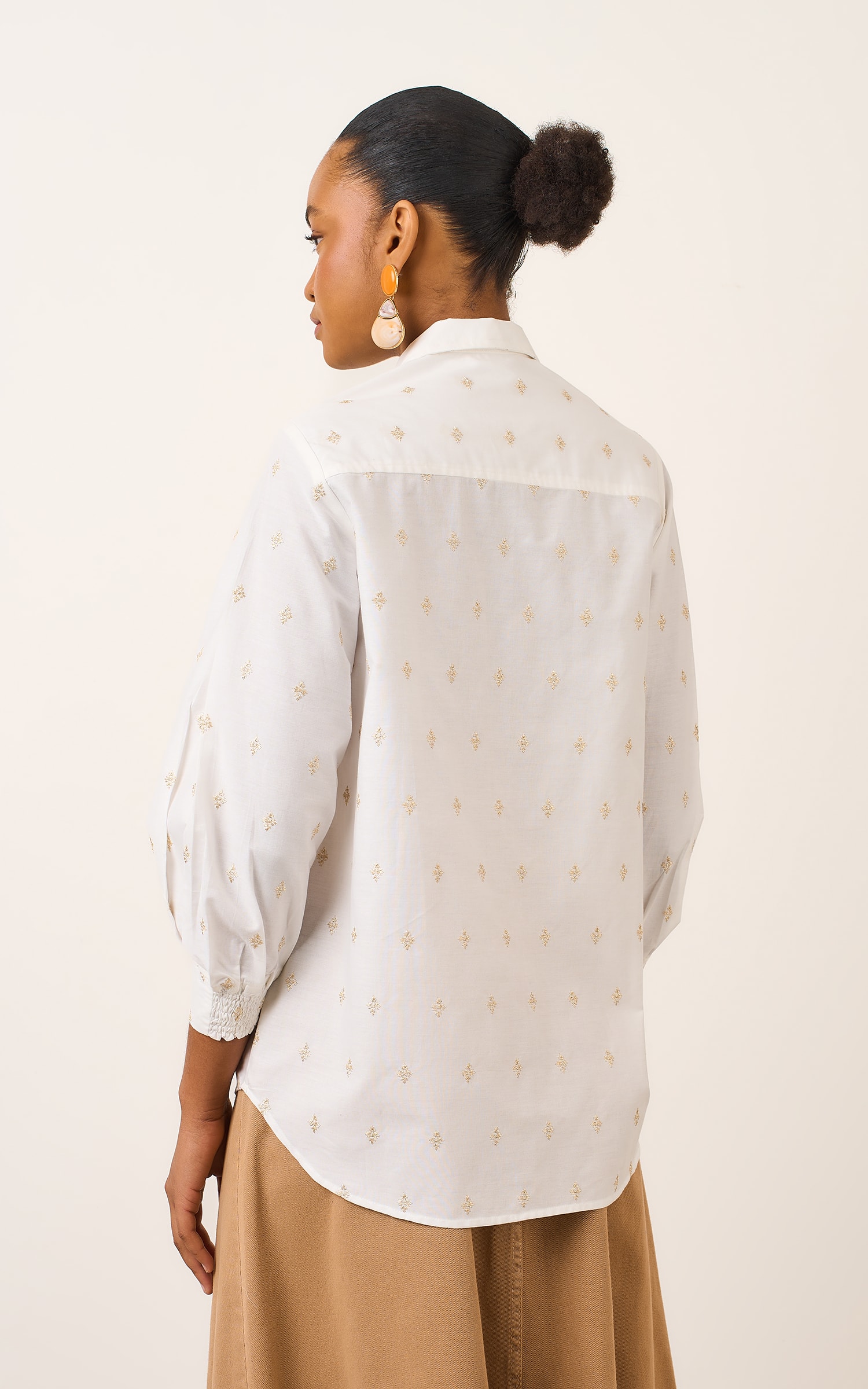 Camisa Manga Bufante Selaron Off White