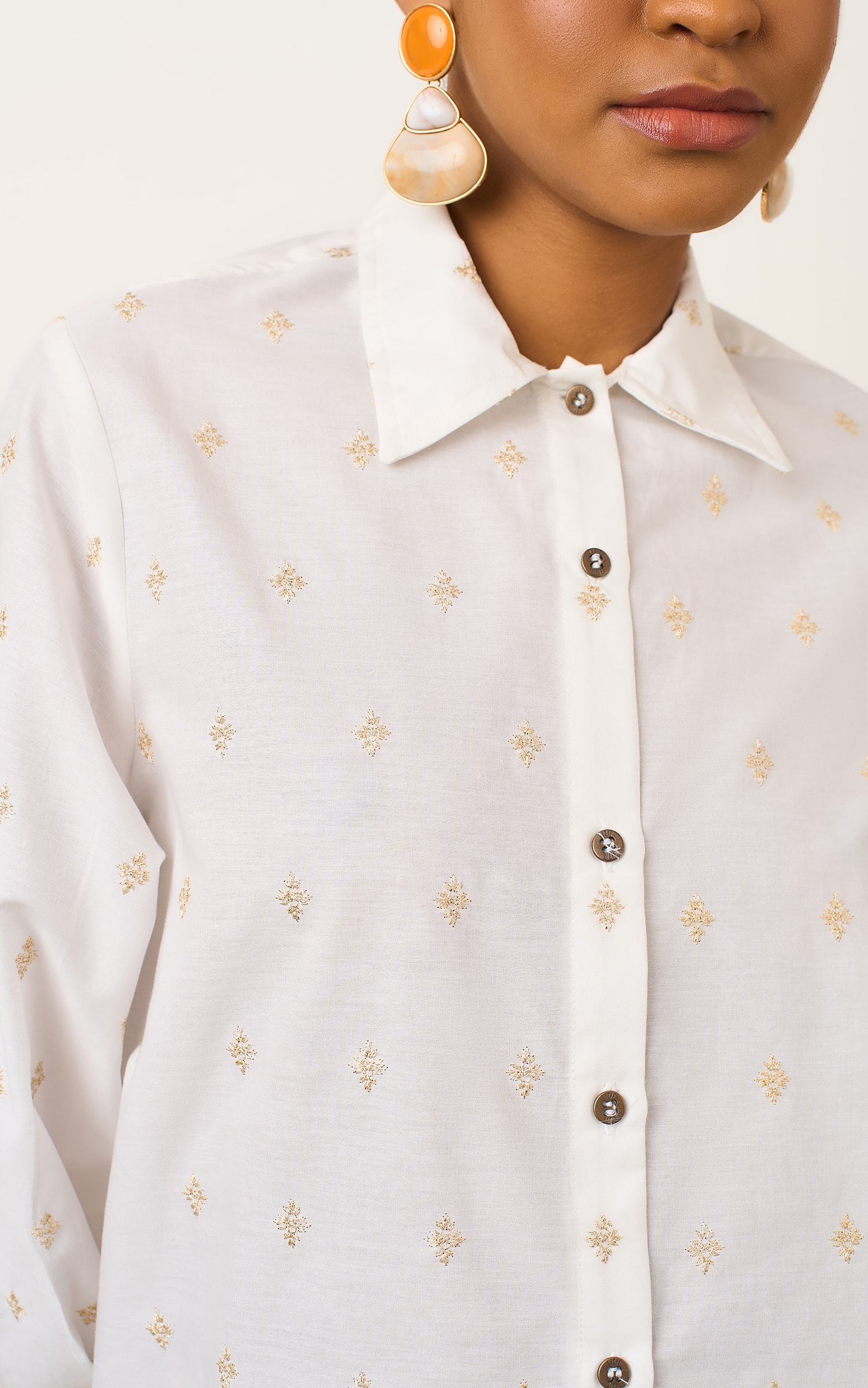 Camisa Manga Bufante Selaron Off White