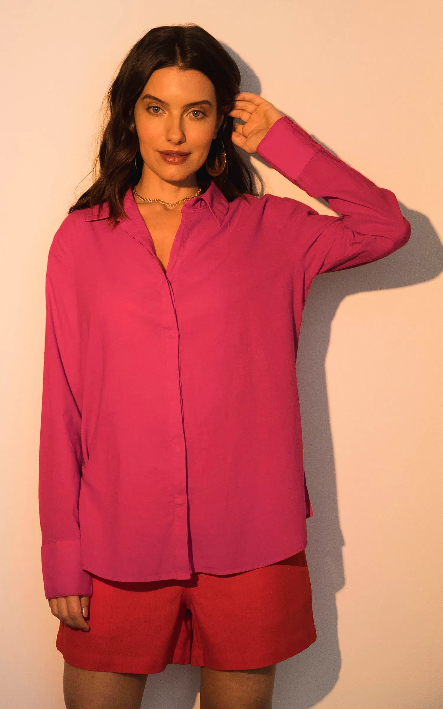 Camisa Neon Rosa