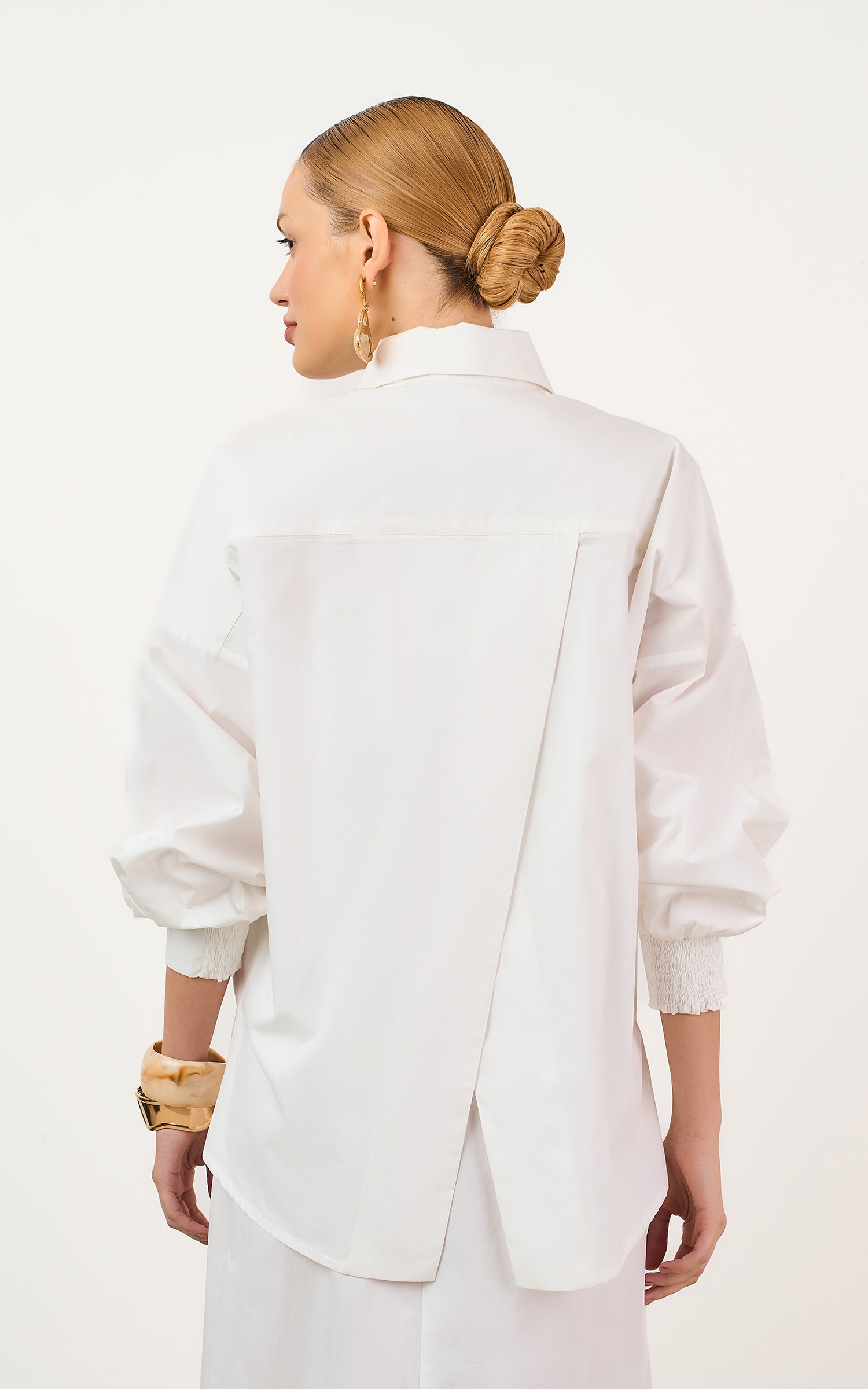 Camisa Over Crema Off White