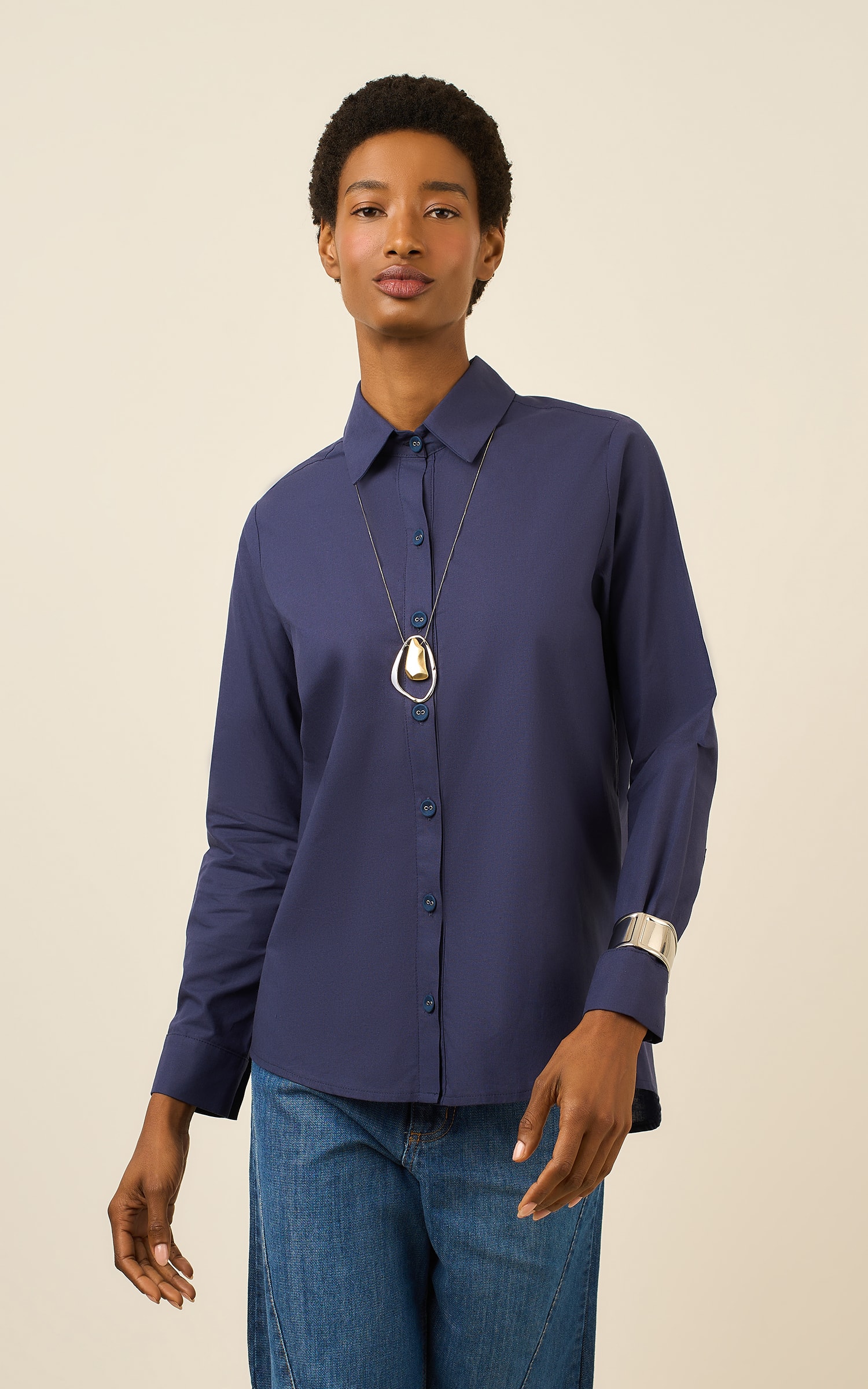 Camisa Over Poetic Marinho