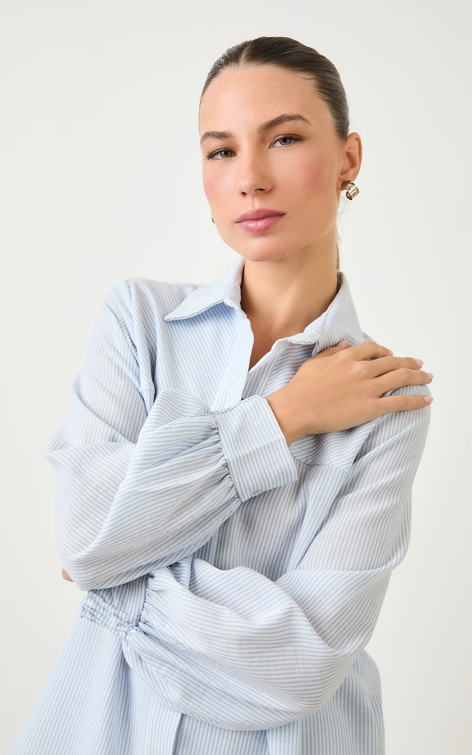 Camisa Oversized Listrada Athena Nuvem