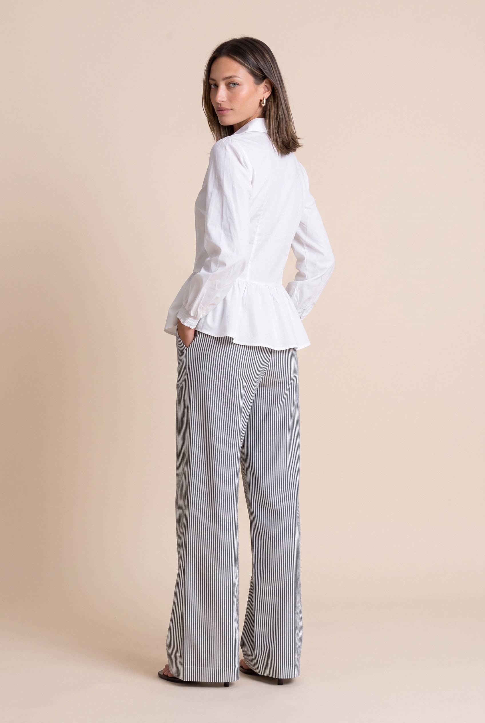 Camisa Peplum Groove Off White
