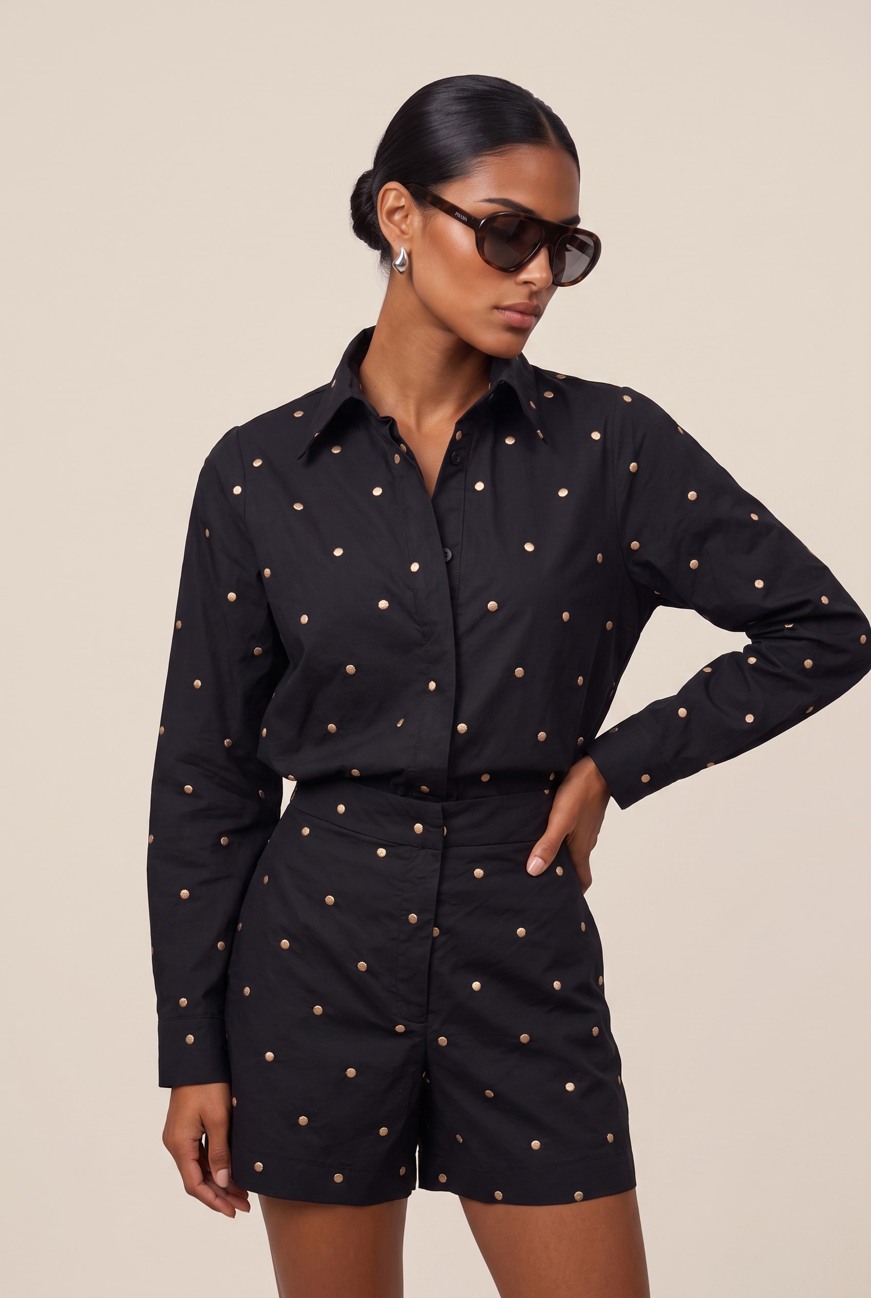 Camisa Pregas Vital Preto