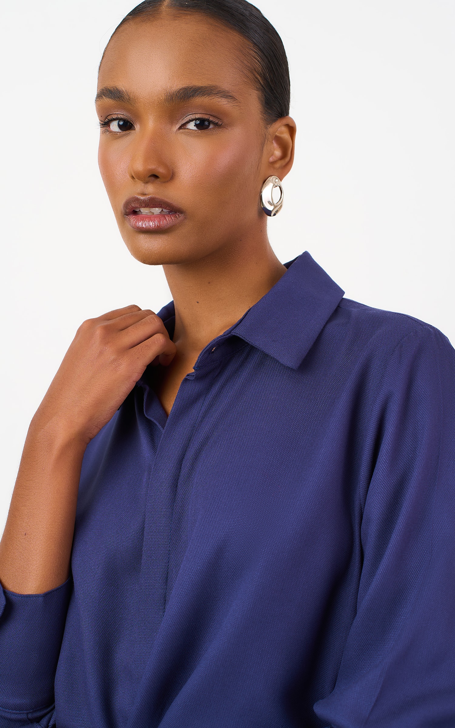 Camisa Textura Marinho