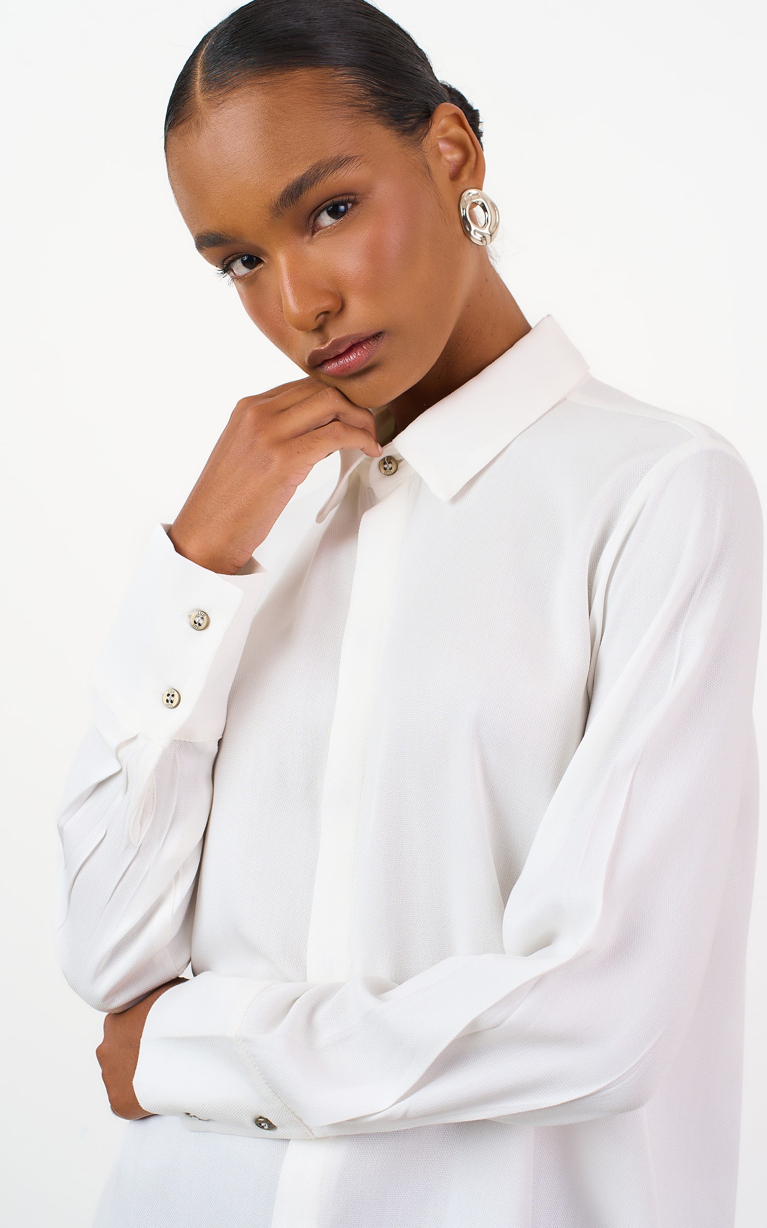 Camisa Textura Off White