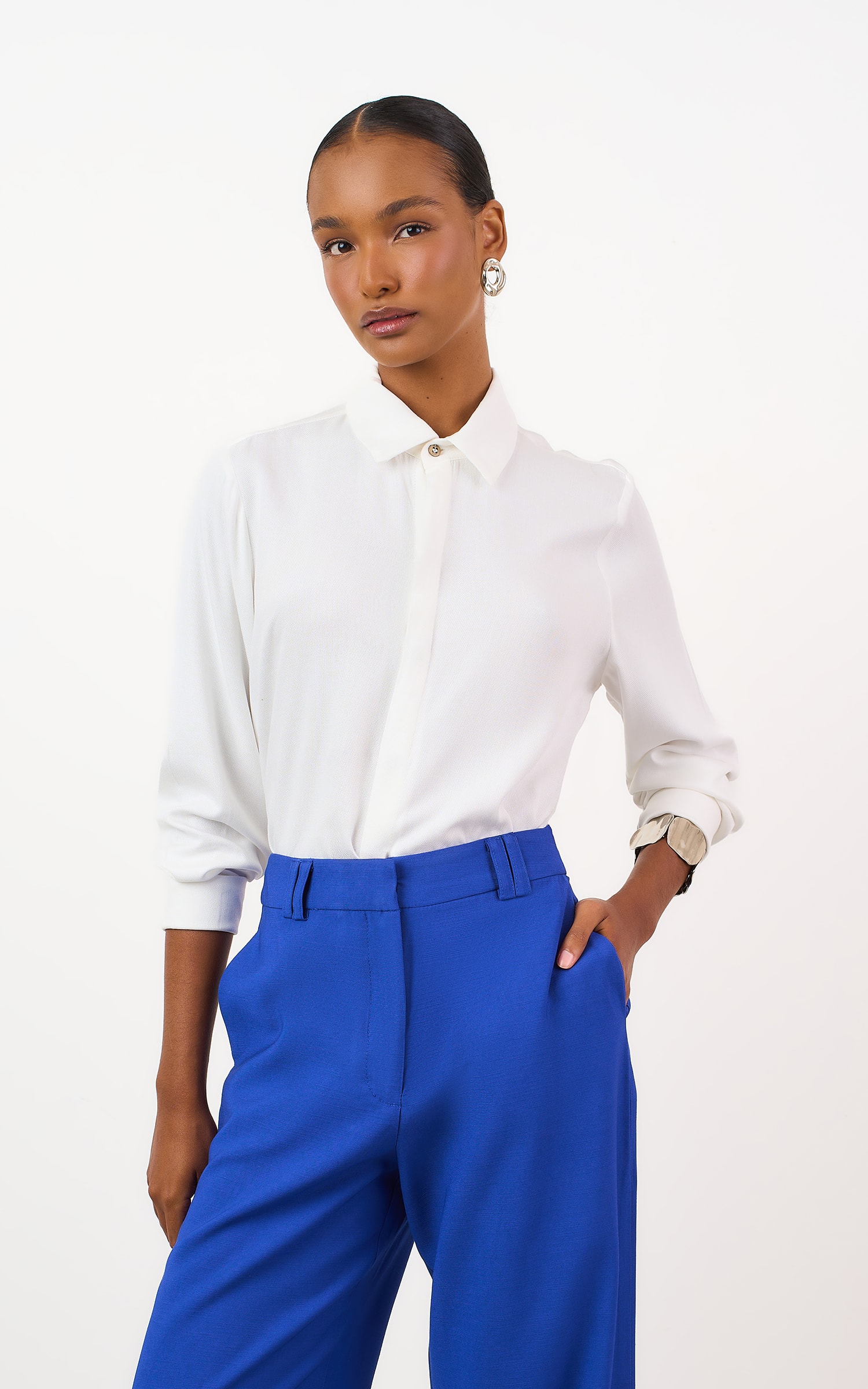Camisa Textura Off White