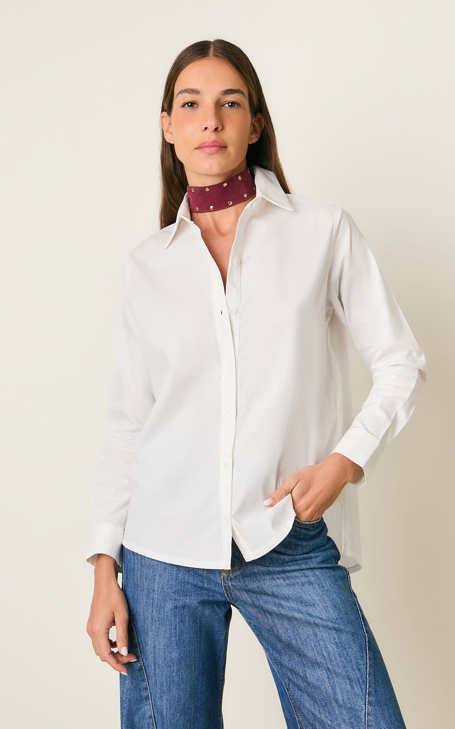 Camisa Work Basic Off White