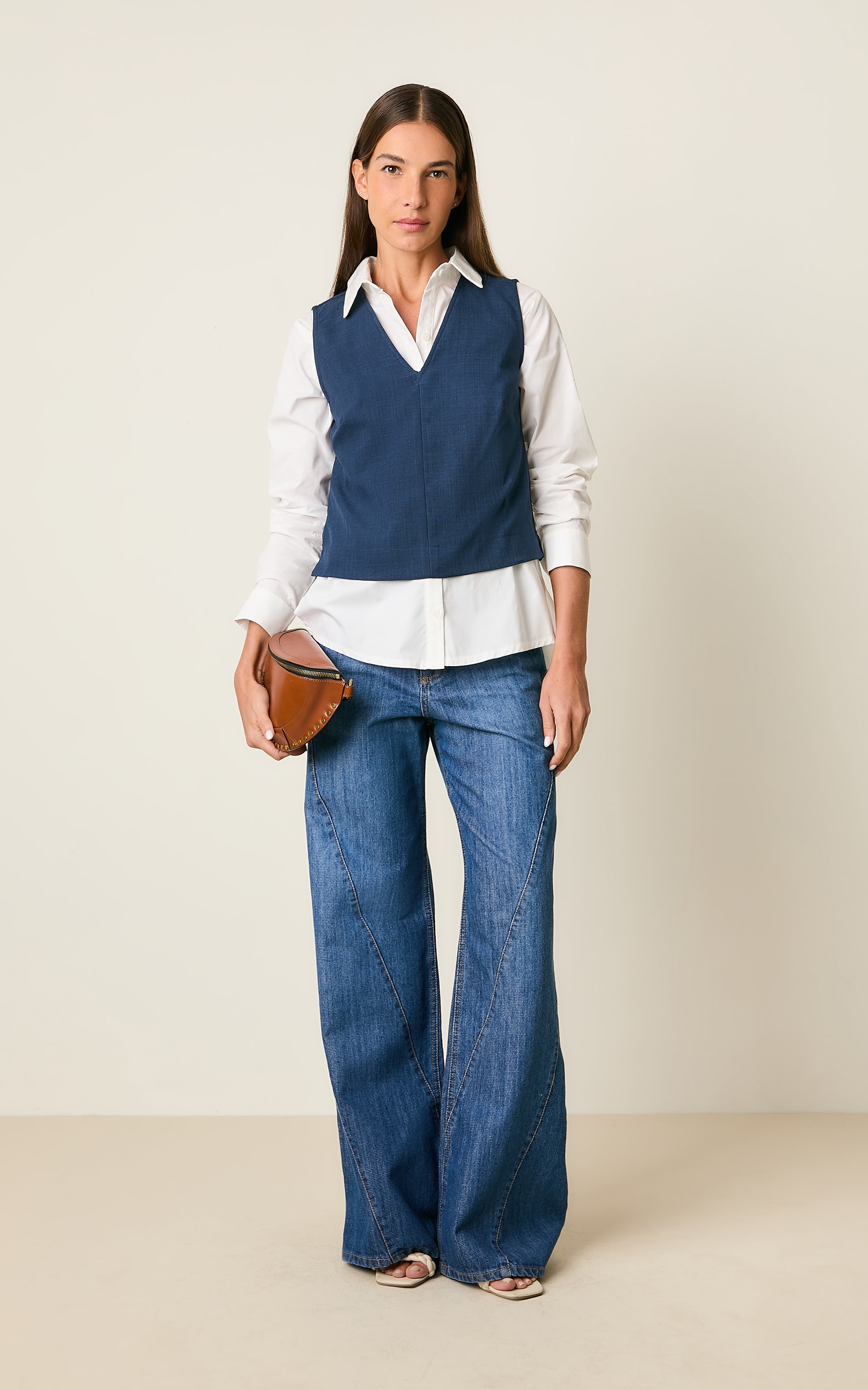 Camisa Work Basic Off White