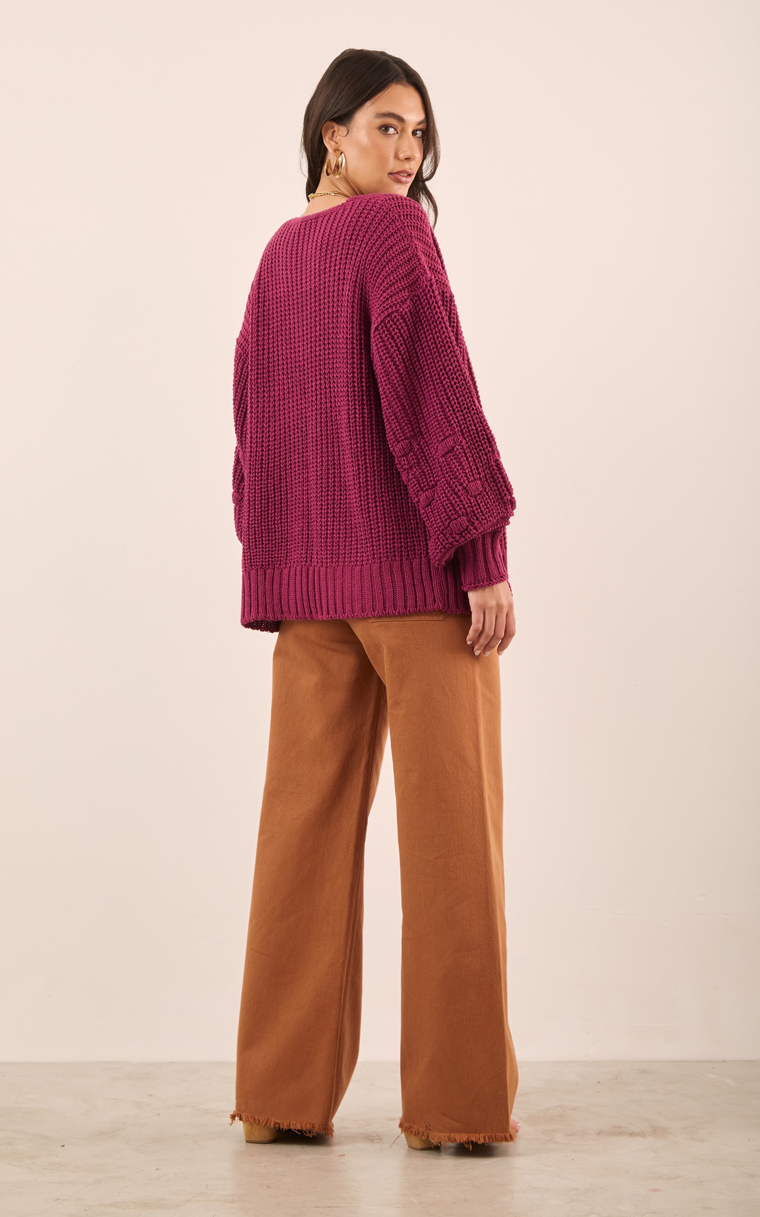 Cardigan Tricot Pipoca Fúcsia