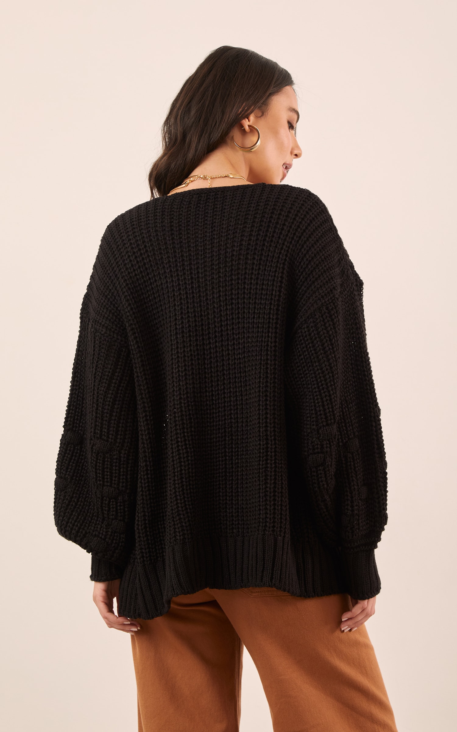 Cardigan Tricot Pipoca Preto