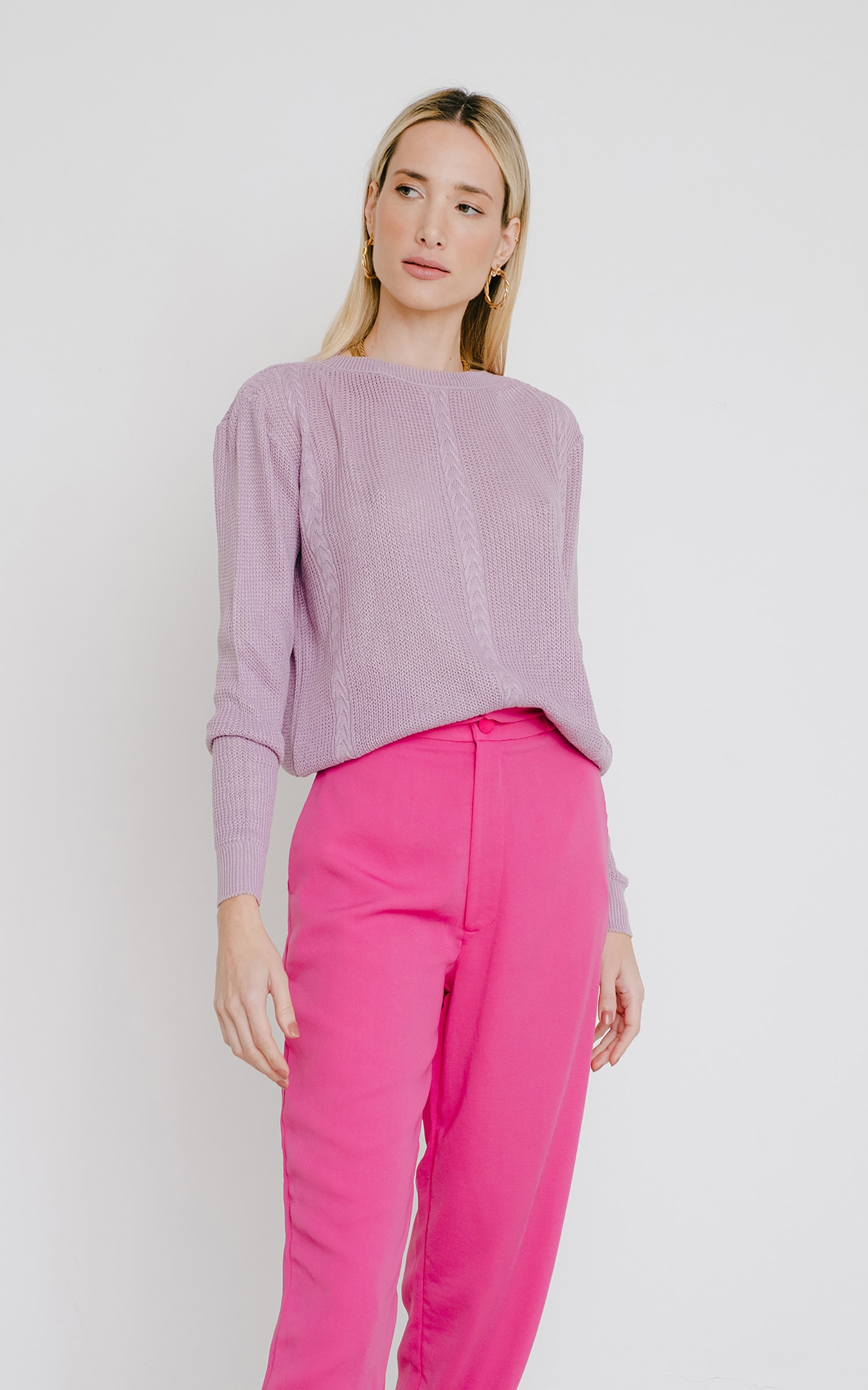 Casaco Tricot Maria Lavanda