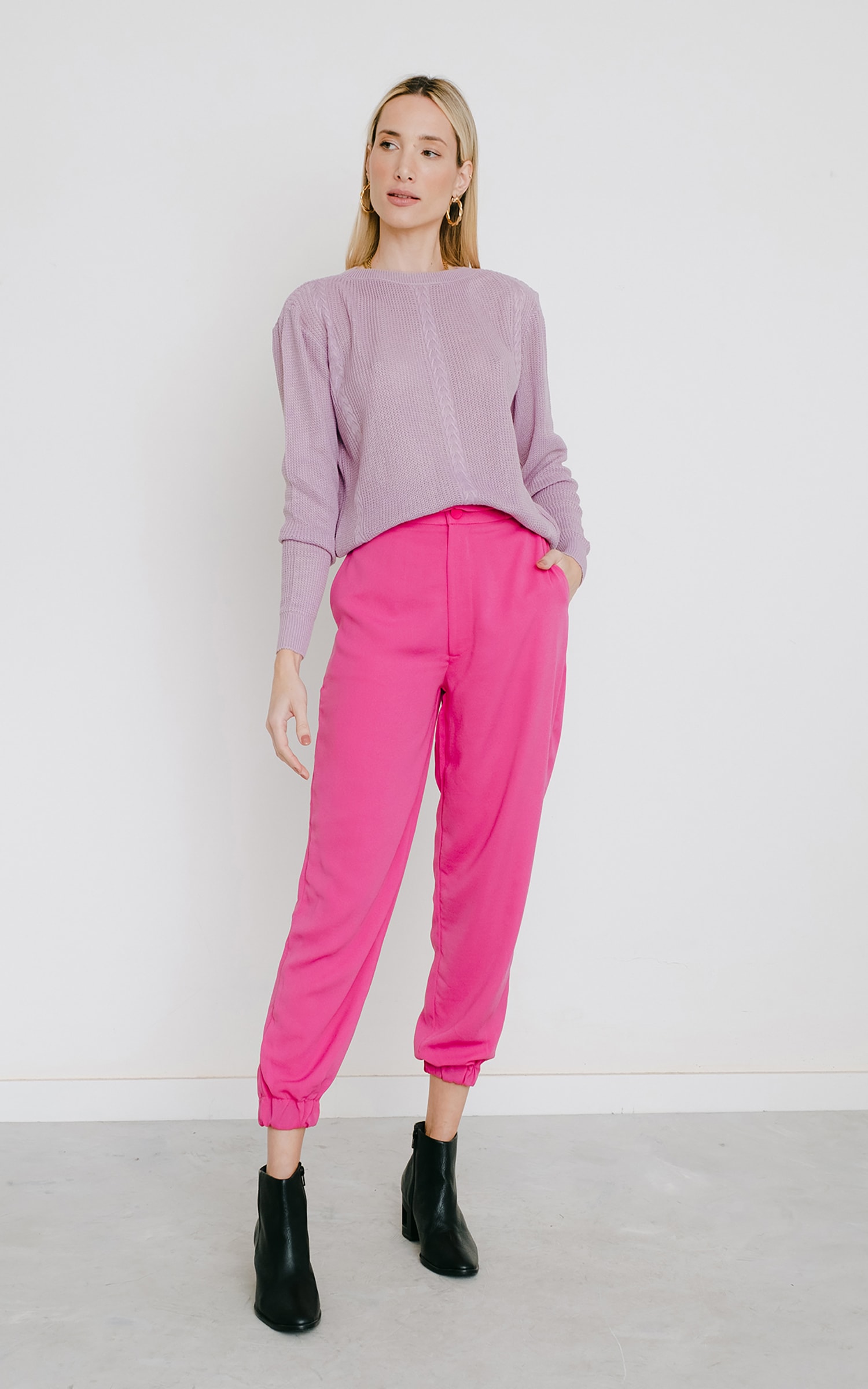 Casaco Tricot Maria Lavanda