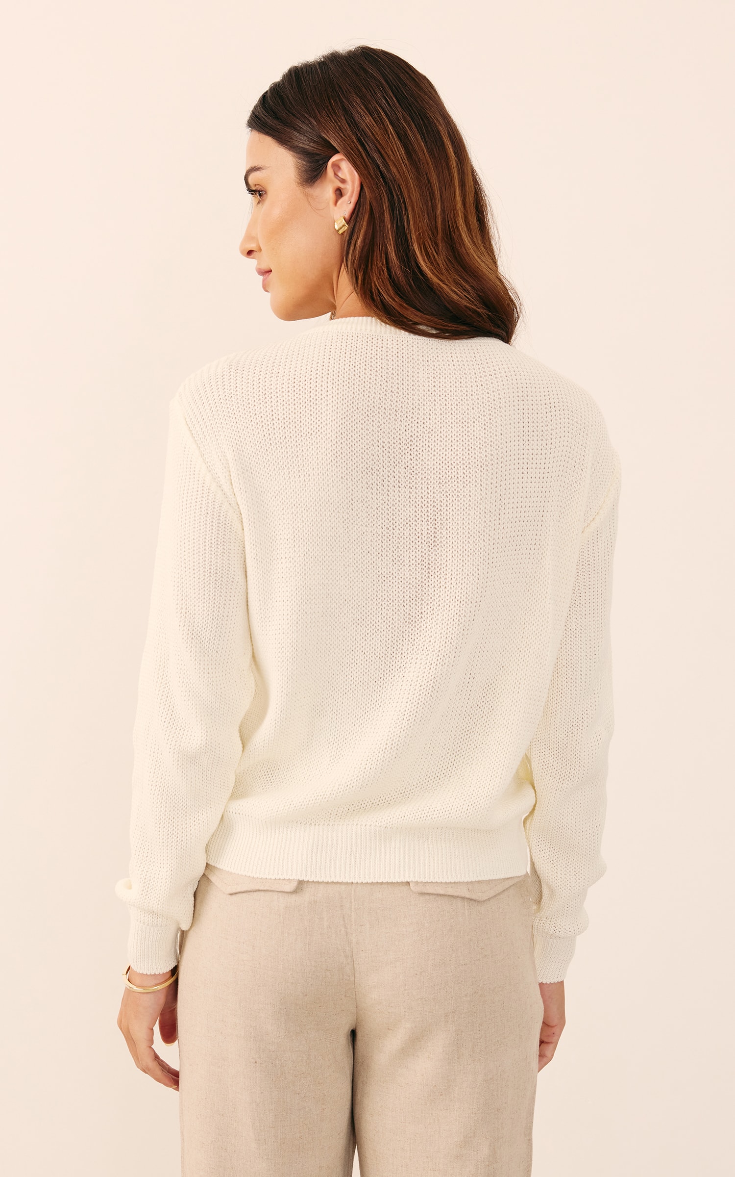 Casaco Tricot Maria Off White