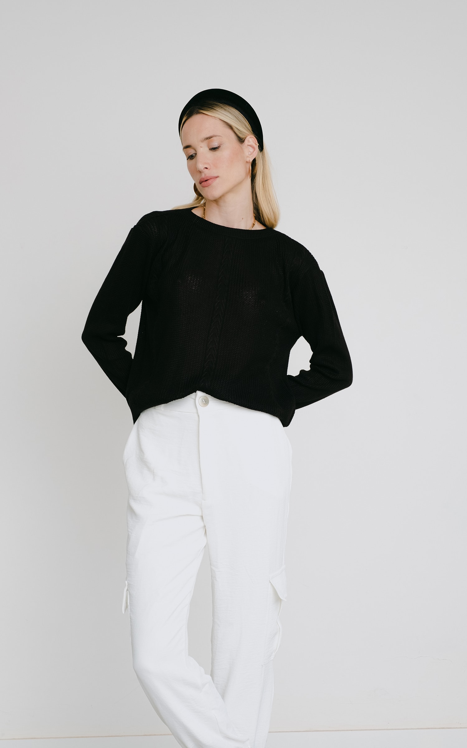 Casaco Tricot Maria Preto