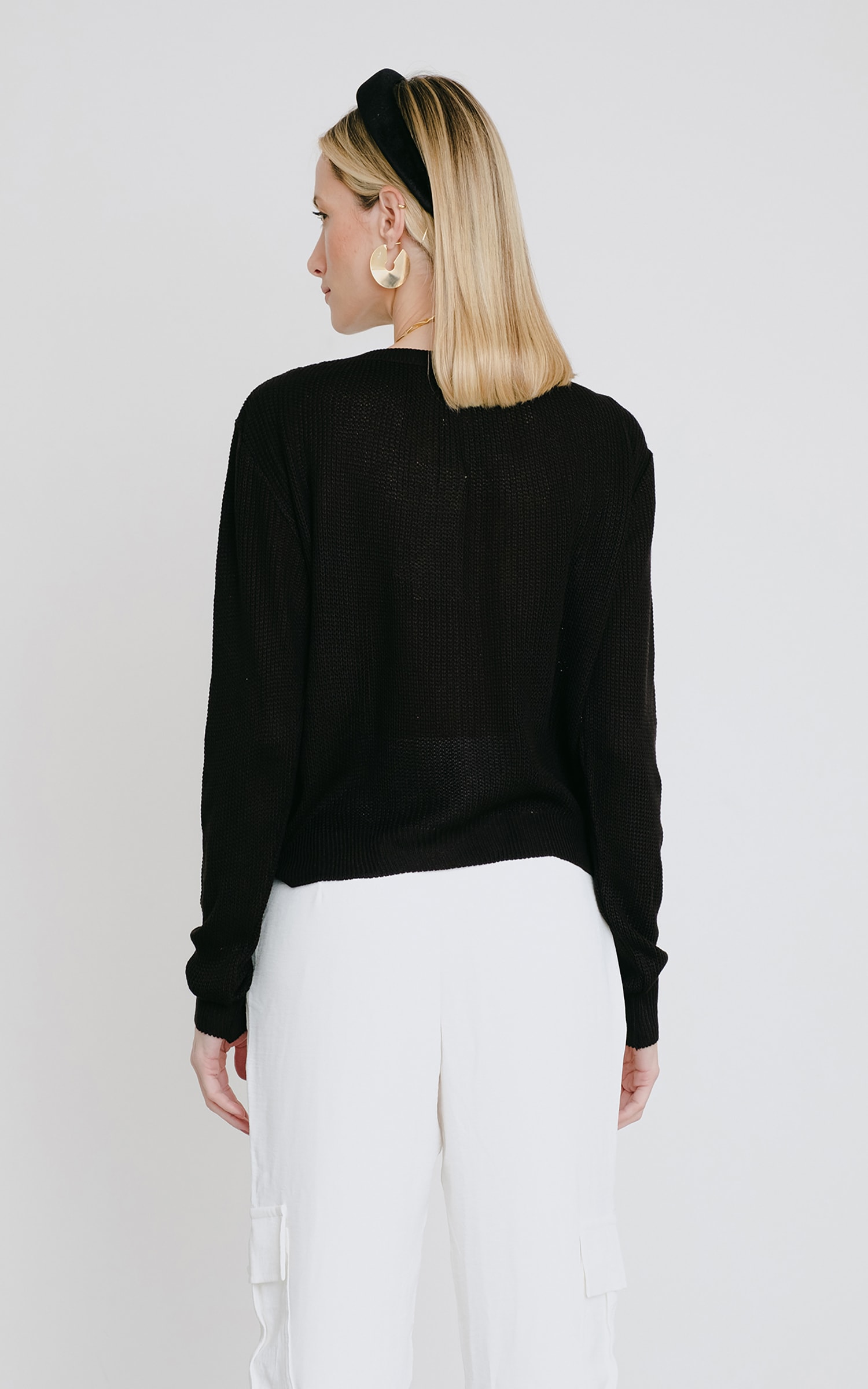 Casaco Tricot Maria Preto