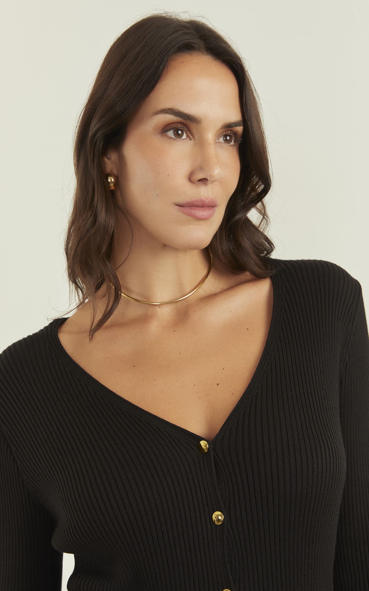 Casaco Tricot Power Preto